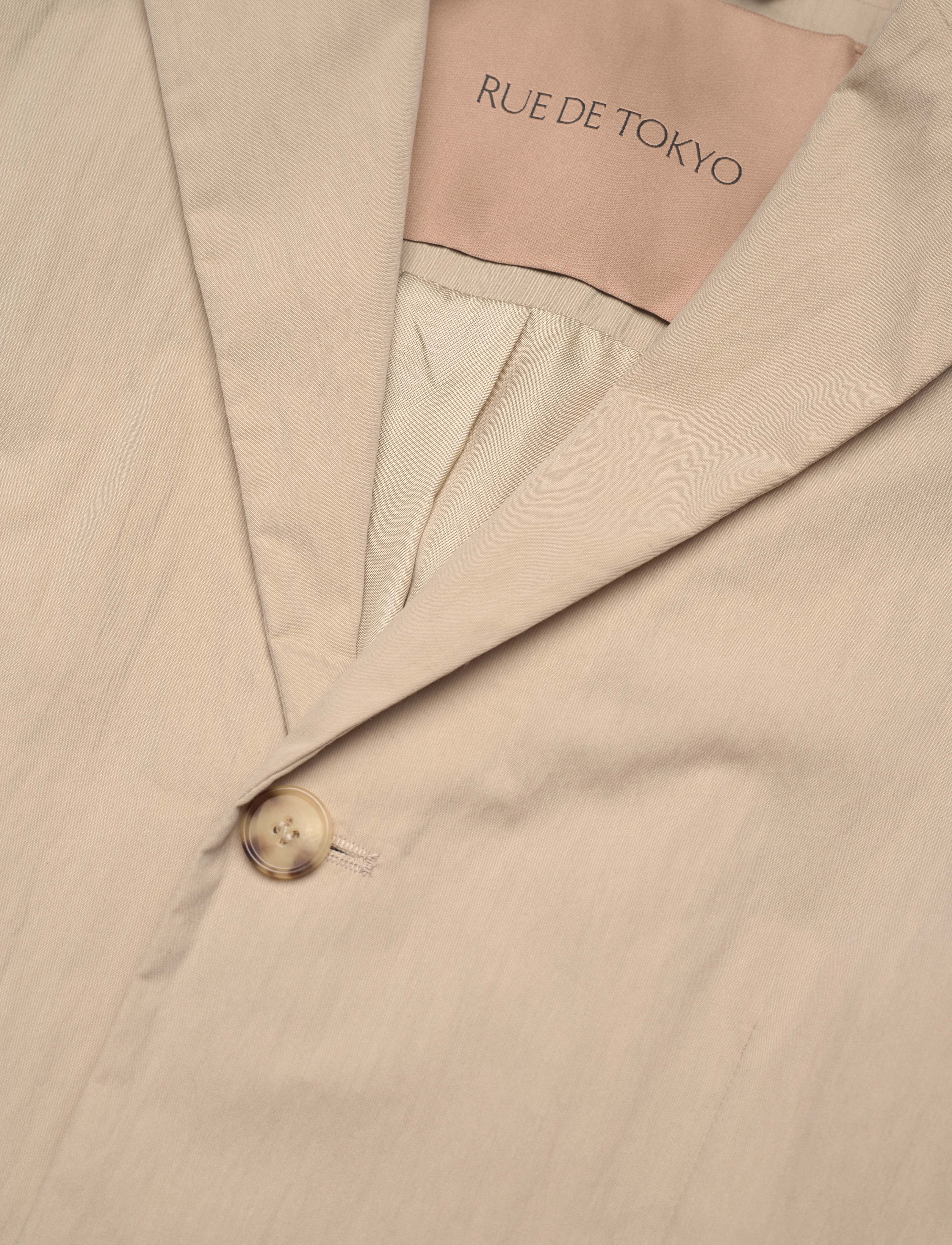Rue de Tokyo - CEDRIC COTTON NYLON - enkeltradede blazere - beige - 3