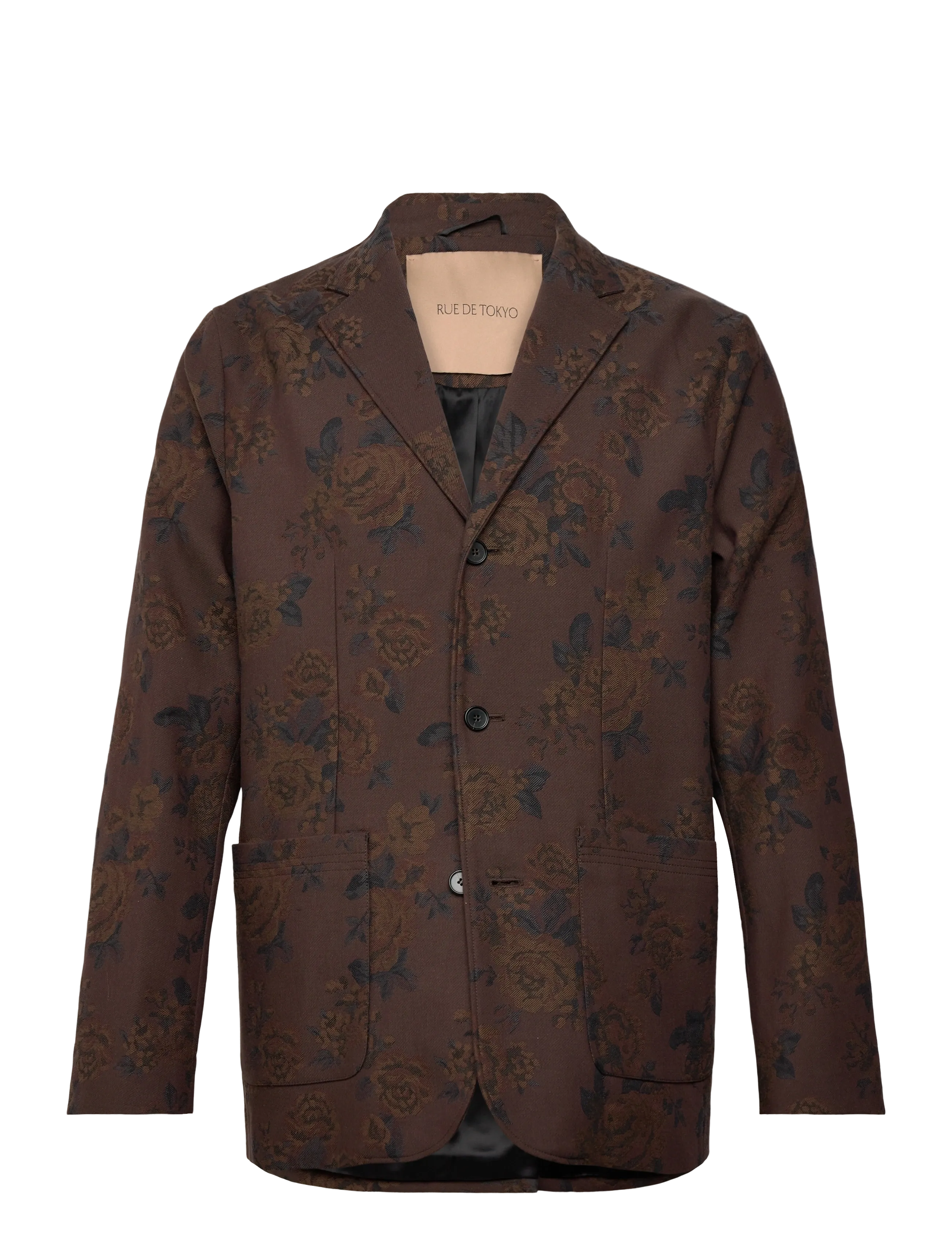 RUE DE TOKYO Cedric Japanese Flower Jacquard Braun - M - Herren