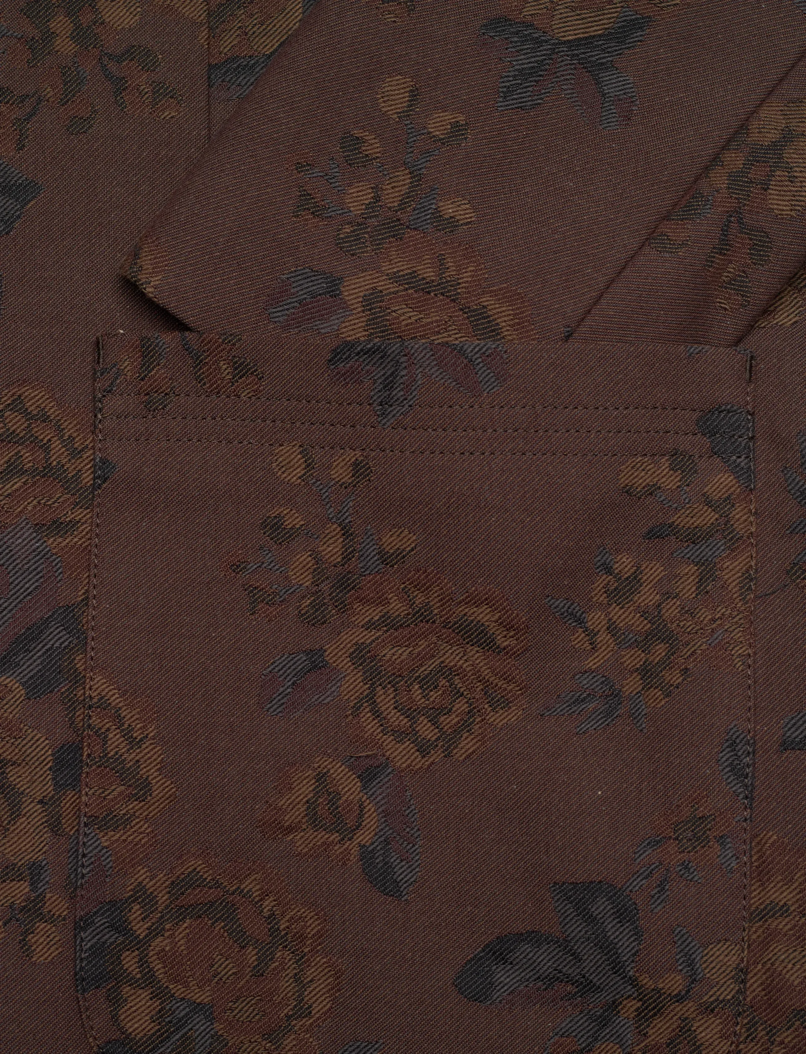 Rue de Tokyo - CEDRIC JAPANESE FLOWER JACQUARD - enkeltradede blazere - brown - 5