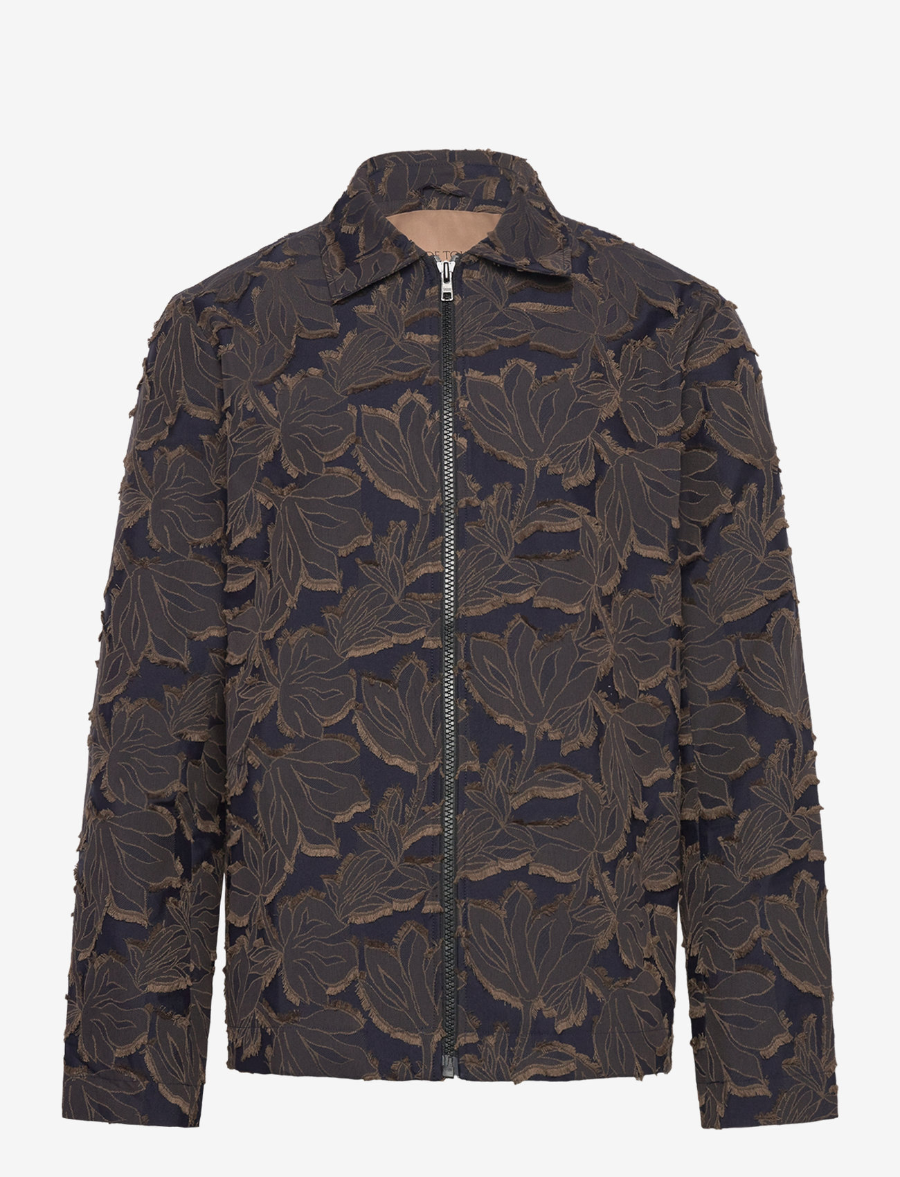 Rue de Tokyo - CLAUS JAPANESE FIL DE COUPE - höstjackor - navy brown flower - 1