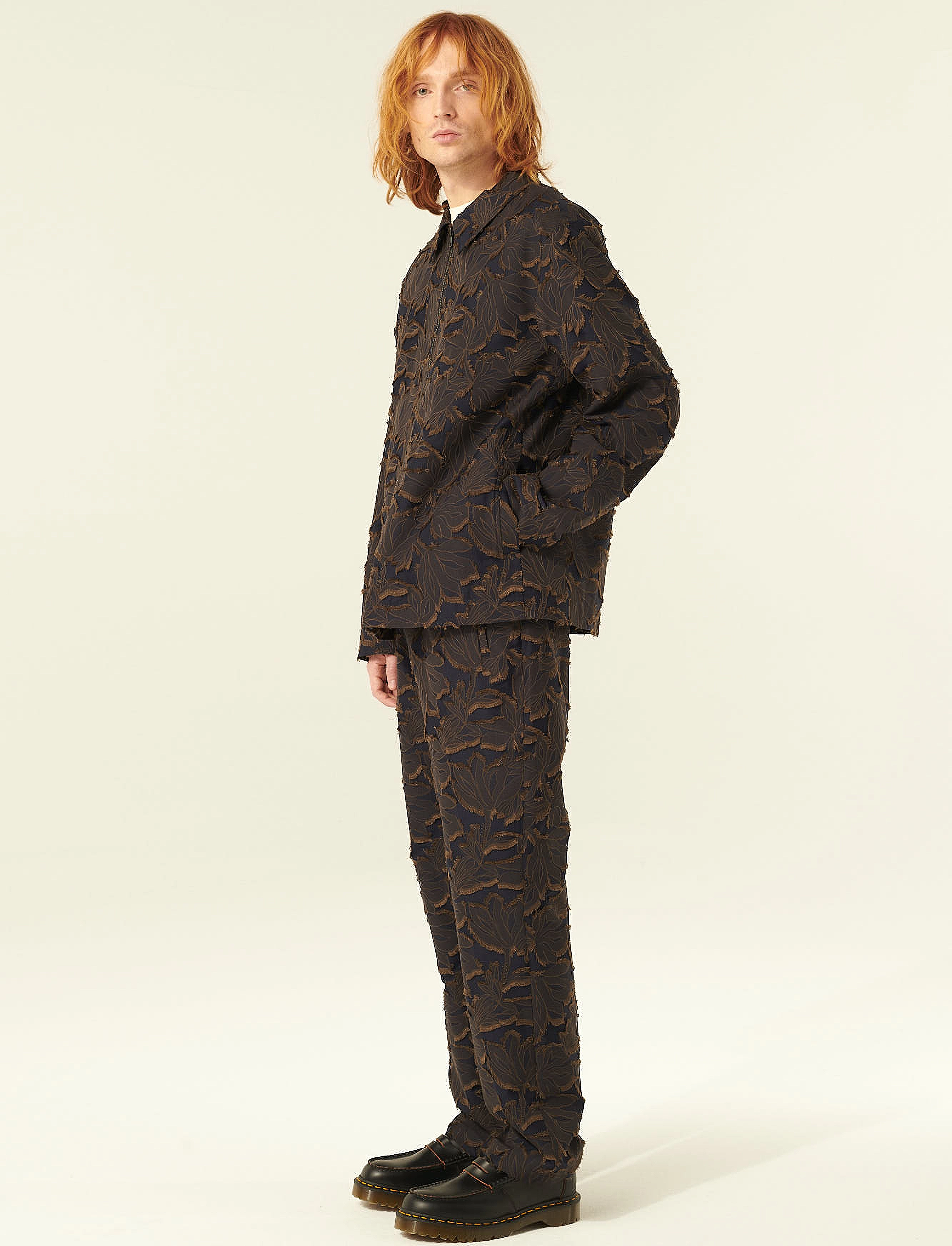 Rue de Tokyo - CLAUS JAPANESE FIL DE COUPE - striukės - navy brown flower - 3