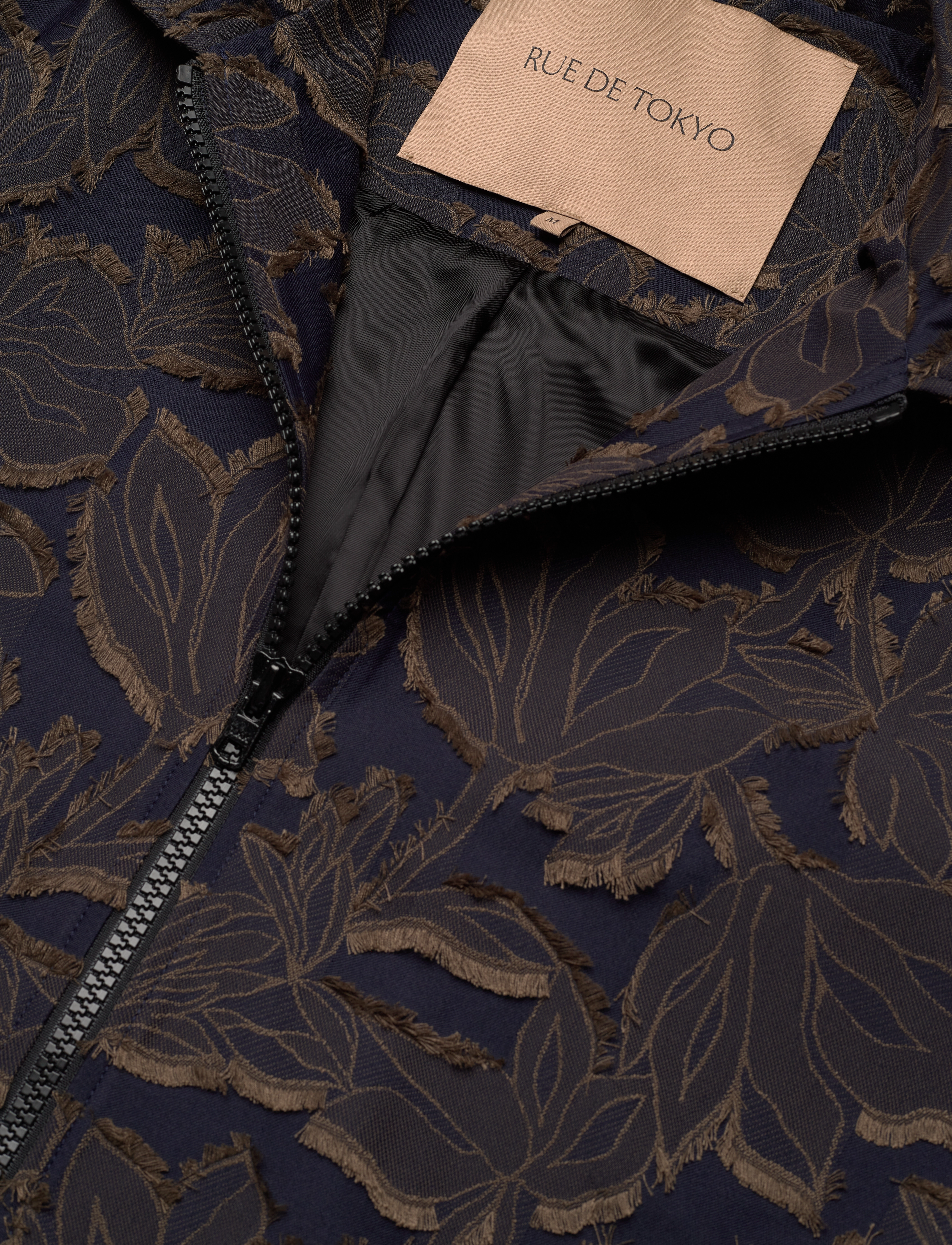 Rue de Tokyo - CLAUS JAPANESE FIL DE COUPE - striukės - navy brown flower - 5