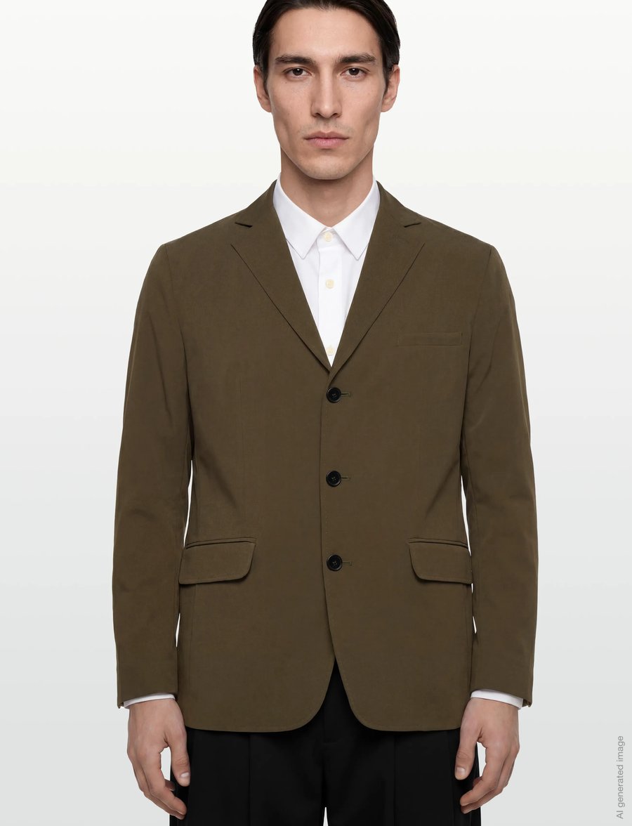 Rue de Tokyo - CASPIAN SOLID TAILORING - einreiher - military green - 3