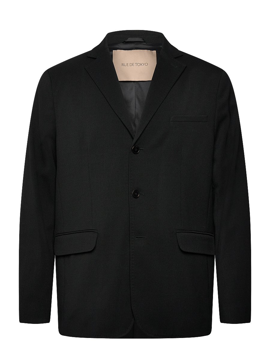 Rue de Tokyo - CASPIAN JAPAN WOOL BLEND - einreiher - black - 1