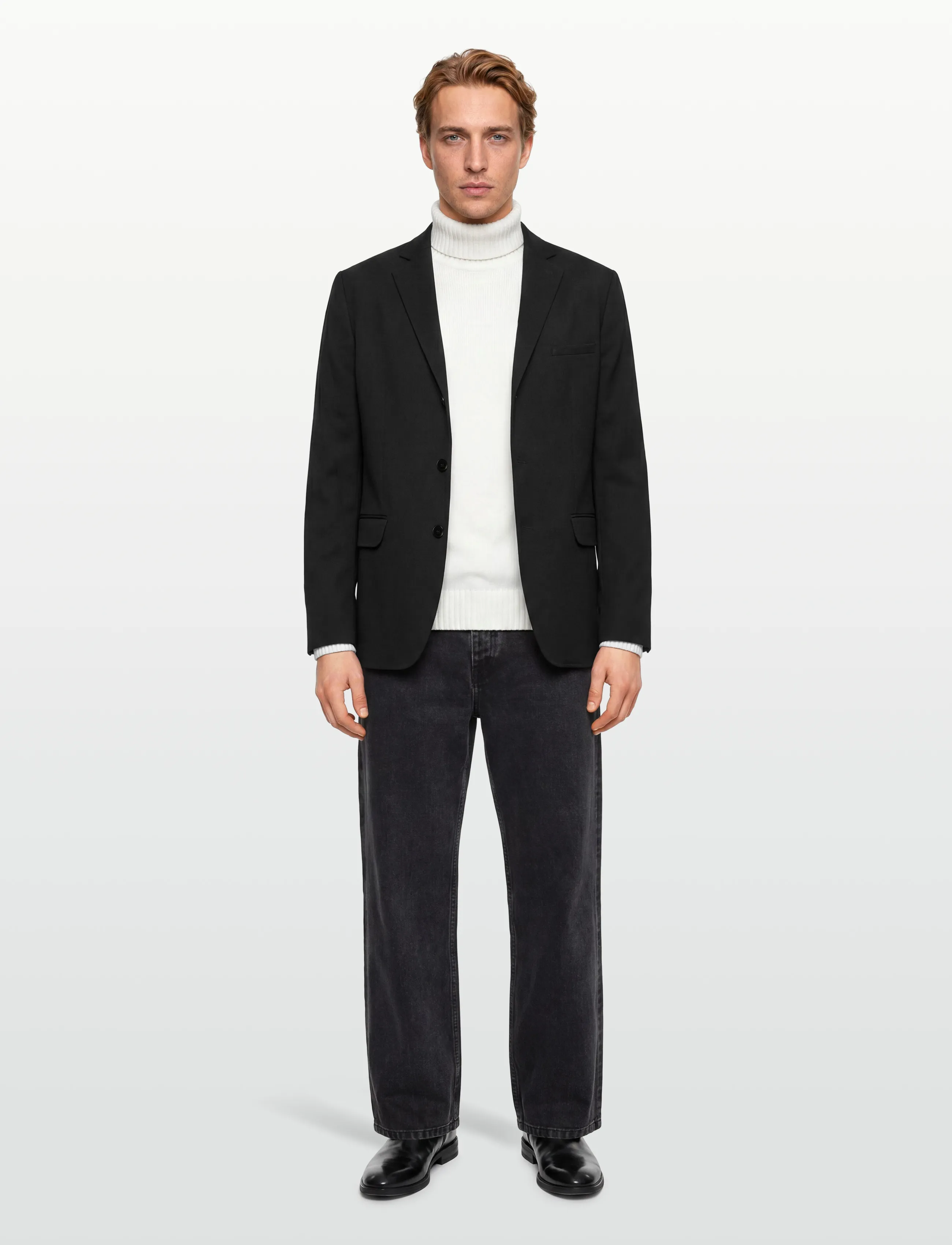 Rue de Tokyo Caspian Japan Wool Blend, XL, Blazer, Schwarz - Single Breasted Männerswear