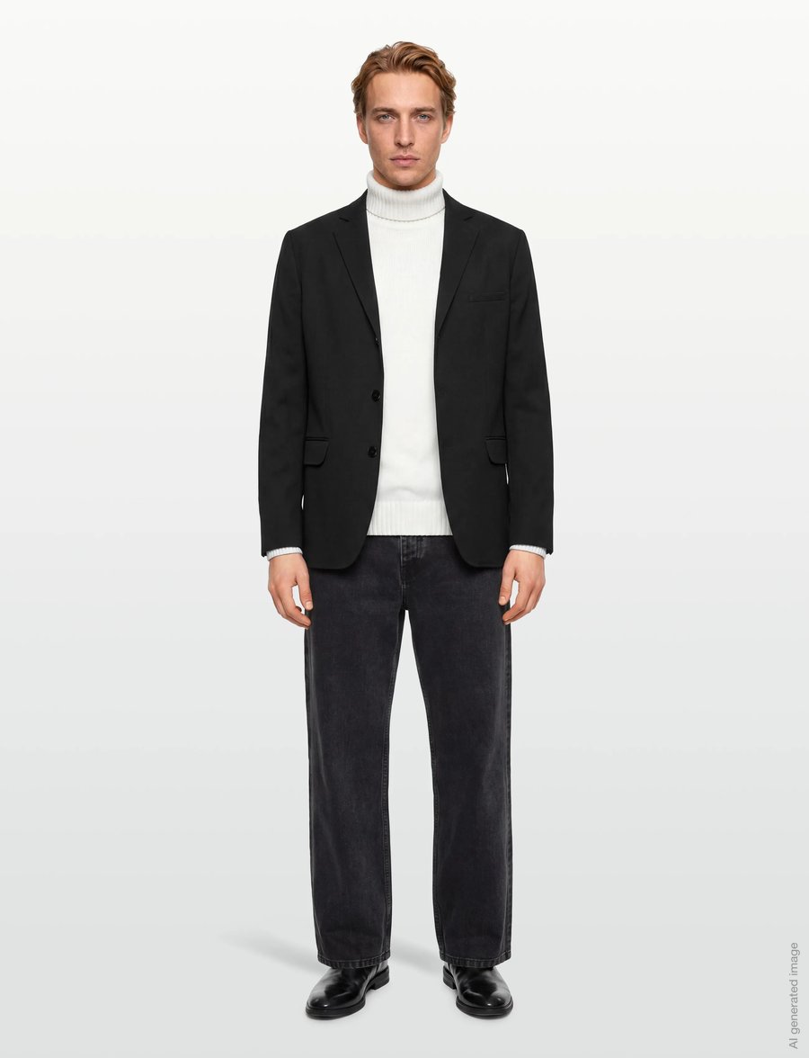 Rue de Tokyo - CASPIAN JAPAN WOOL BLEND - einreiher - black - 0