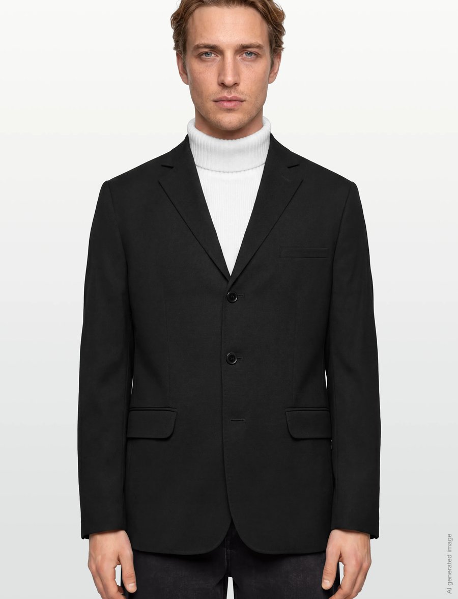 Rue de Tokyo - CASPIAN JAPAN WOOL BLEND - einreiher - black - 3