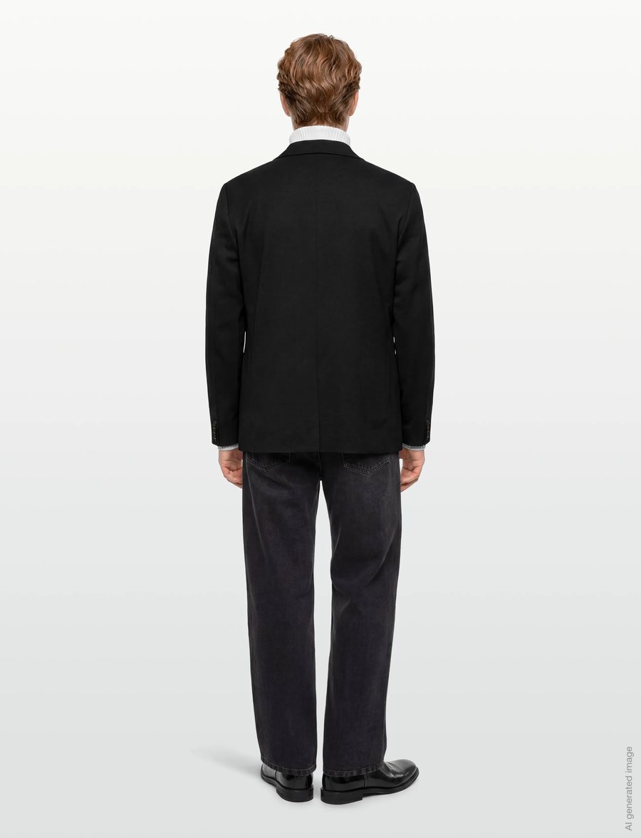 Rue de Tokyo - CASPIAN JAPAN WOOL BLEND - einreiher - black - 4