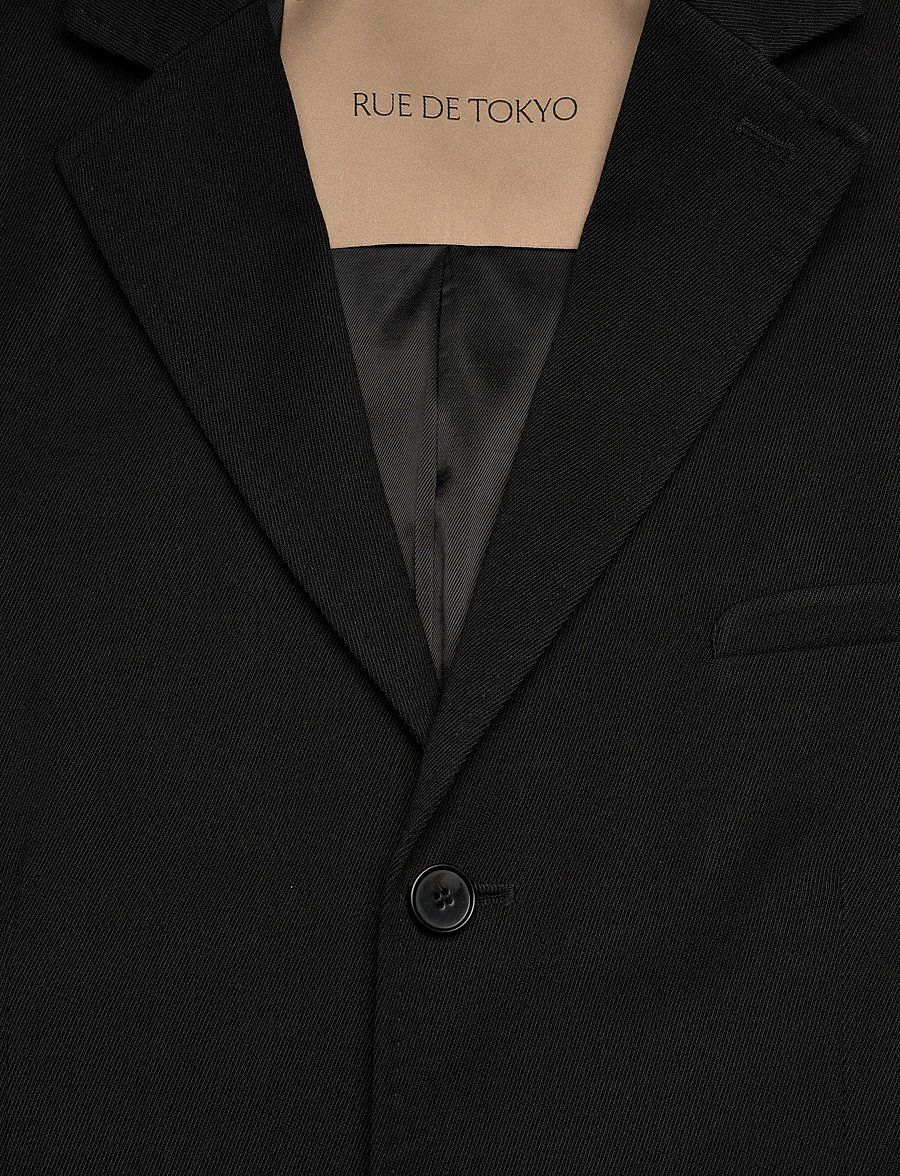 Rue de Tokyo - CASPIAN JAPAN WOOL BLEND - einreiher - black - 5