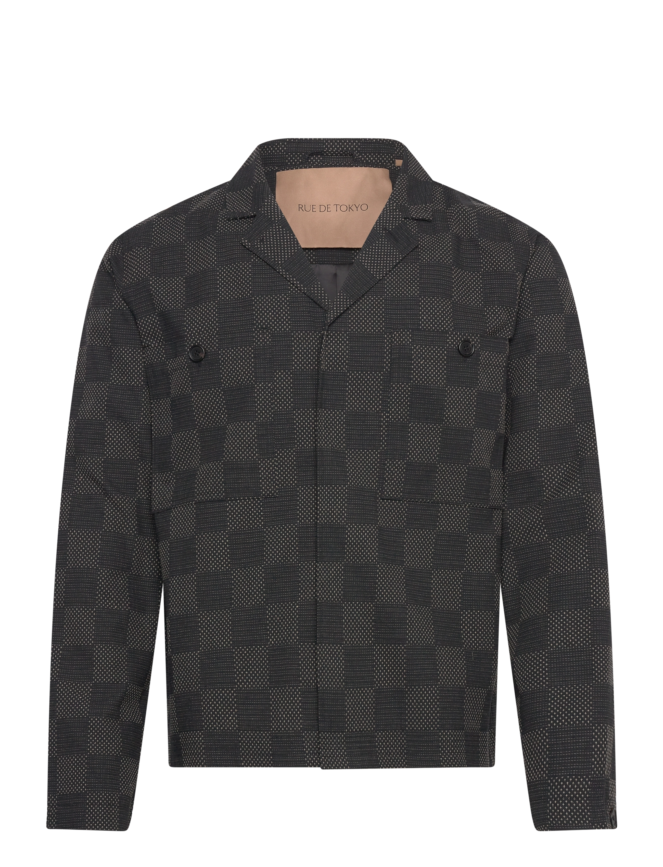 Rue de Tokyo - COSIMO JAPANESE SASHIKO CHECK - black gray check - 1