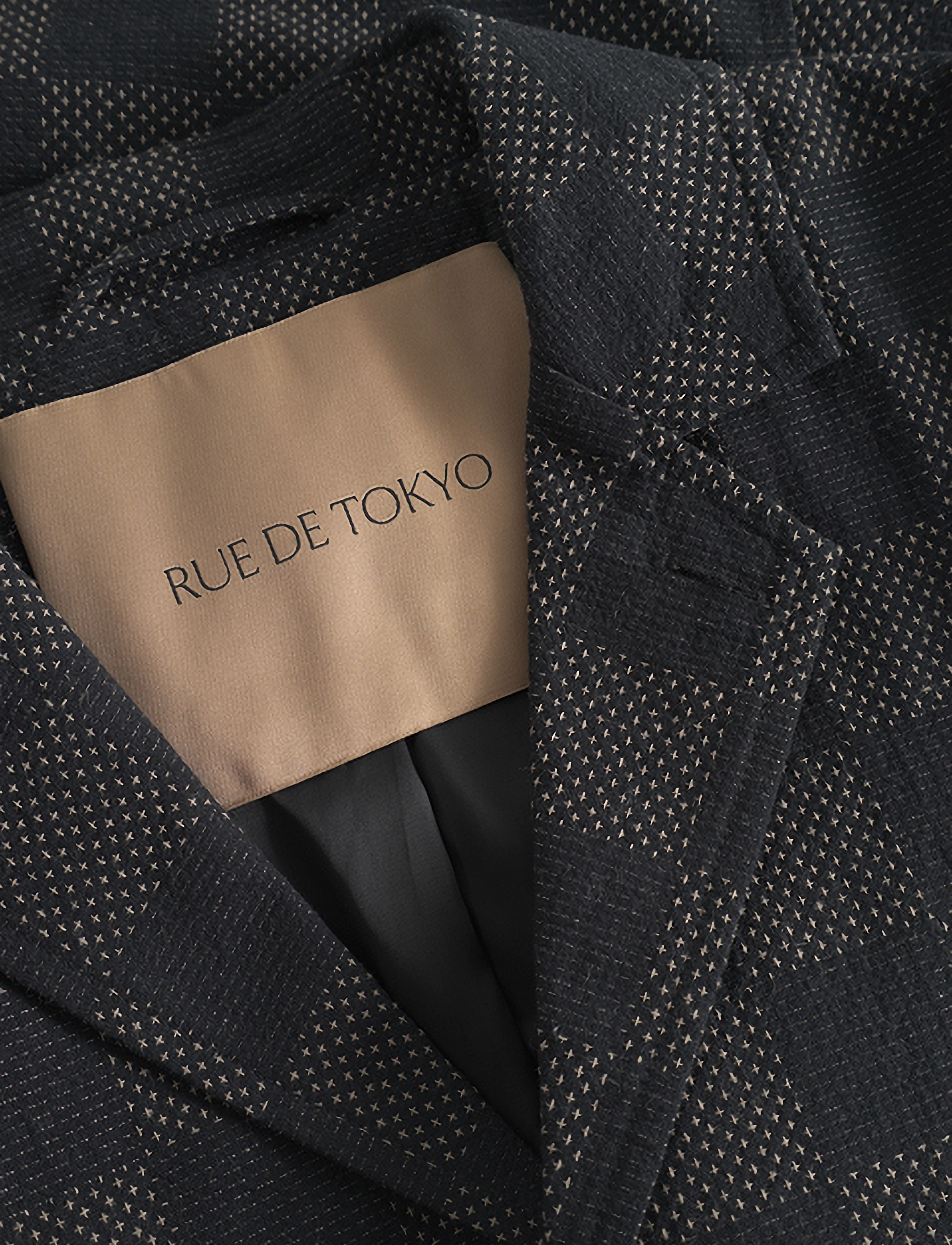 Rue de Tokyo - COSIMO JAPANESE SASHIKO CHECK - black gray check - 5