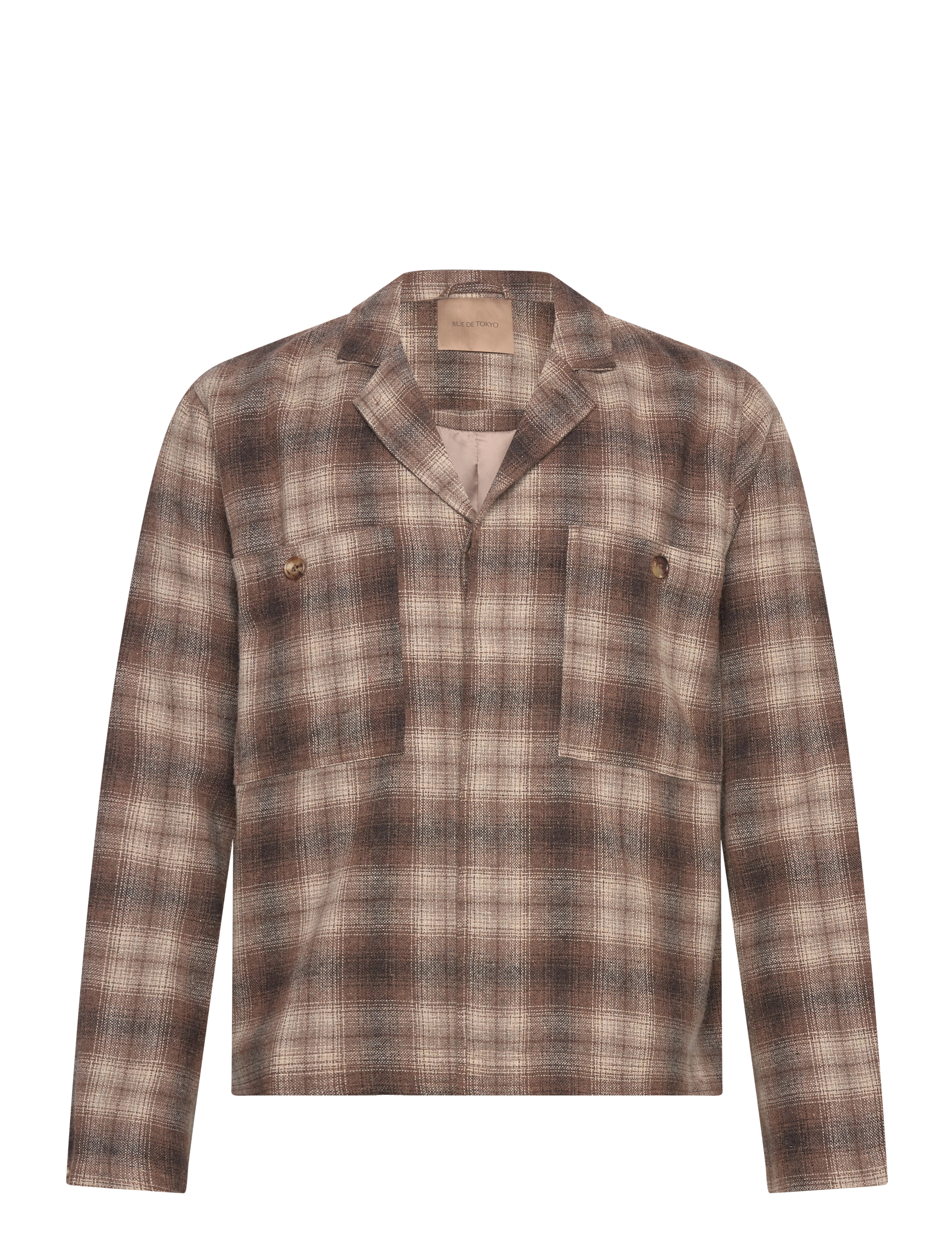 RUE DE TOKYO Cosimo Japanese Wolle Check Braun - L - Herren