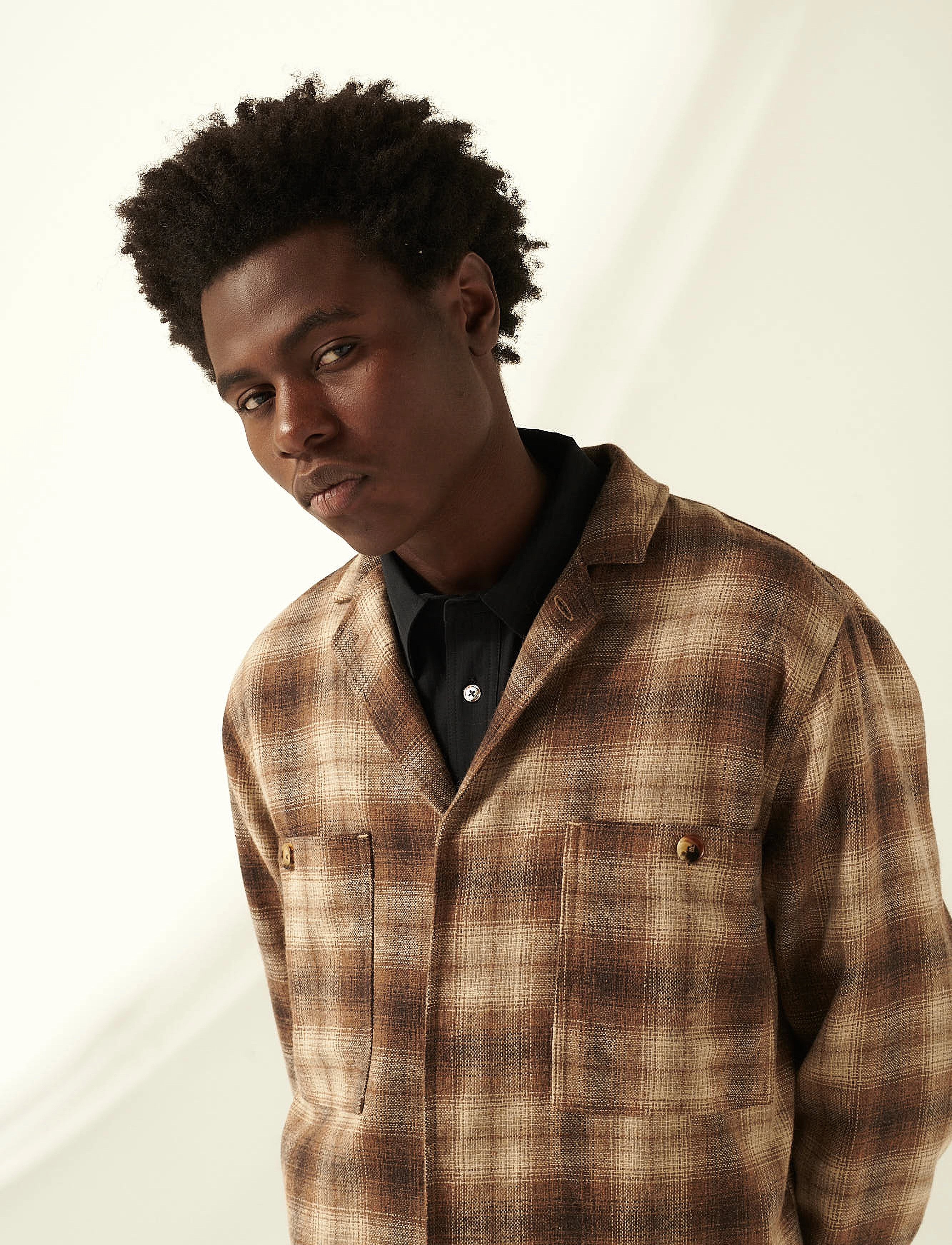 Rue de Tokyo Cosimo Japanese Wool Check, XL, Brown, Jakker > Uldjakker, Herre