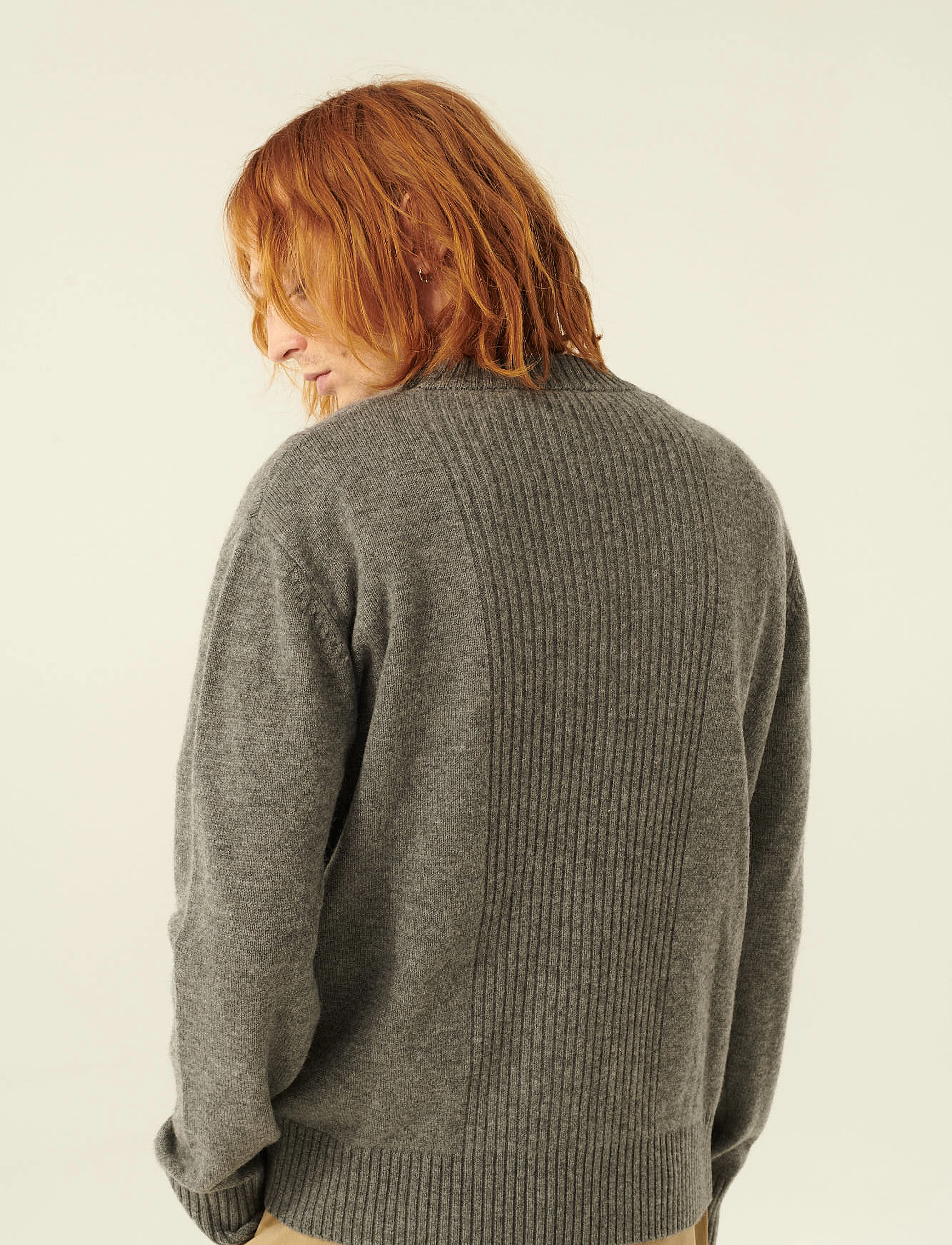 Rue de Tokyo - KARLOS MERINO CASHMERE KNIT - dark grey melange - 3