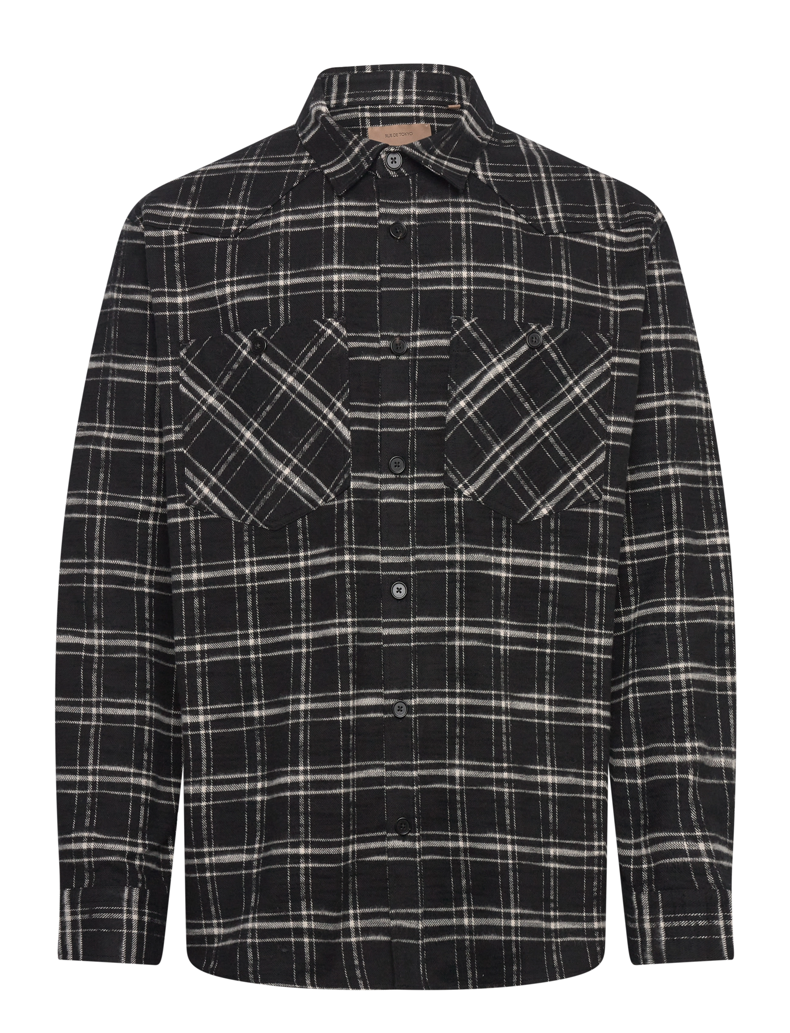 Rue de Tokyo SAMWELL JAPANESE FLANNEL CHECK - Rue de Tokyo - BLACK/WHITE CHECK / black