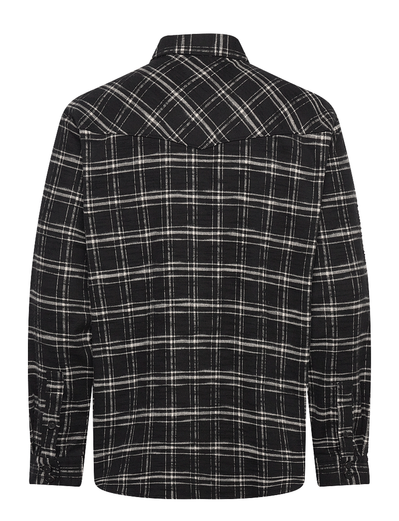 Rue de Tokyo - SAMWELL JAPANESE FLANNEL CHECK - flanell-hemden - black/white check - 2