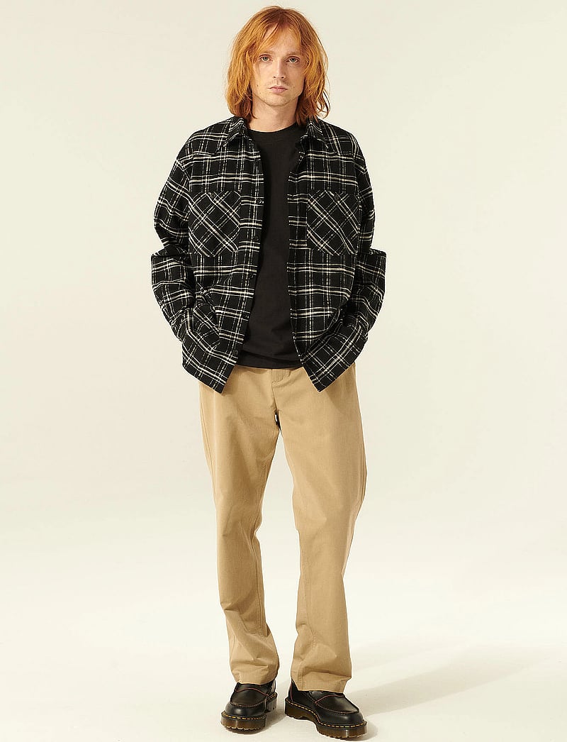 Rue de Tokyo - SAMWELL JAPANESE FLANNEL CHECK - flanell-hemden - black/white check - 0