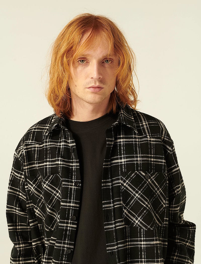 Rue de Tokyo - SAMWELL JAPANESE FLANNEL CHECK - flanell-hemden - black/white check - 5