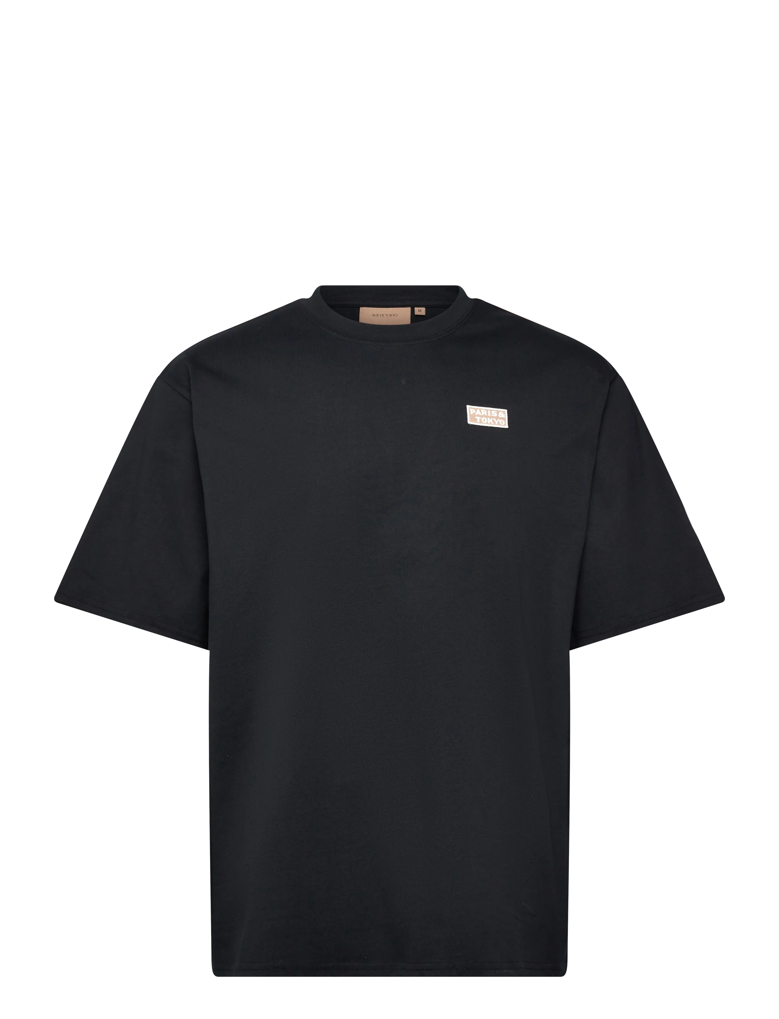 Rue de Tokyo TOYO COTTON JERSEY - Rue de Tokyo - BLACK WITH EMBROIDERED PATCH / black