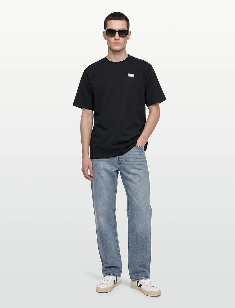 Rue de Tokyo - TOYO COTTON JERSEY - kortærmede t-shirts - black with embroidered patch - 0