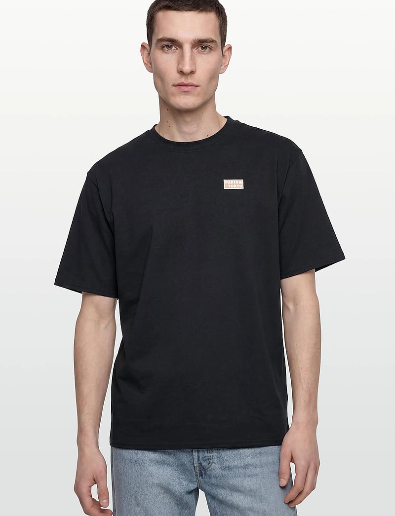 Rue de Tokyo - TOYO COTTON JERSEY - kortærmede t-shirts - black with embroidered patch - 3