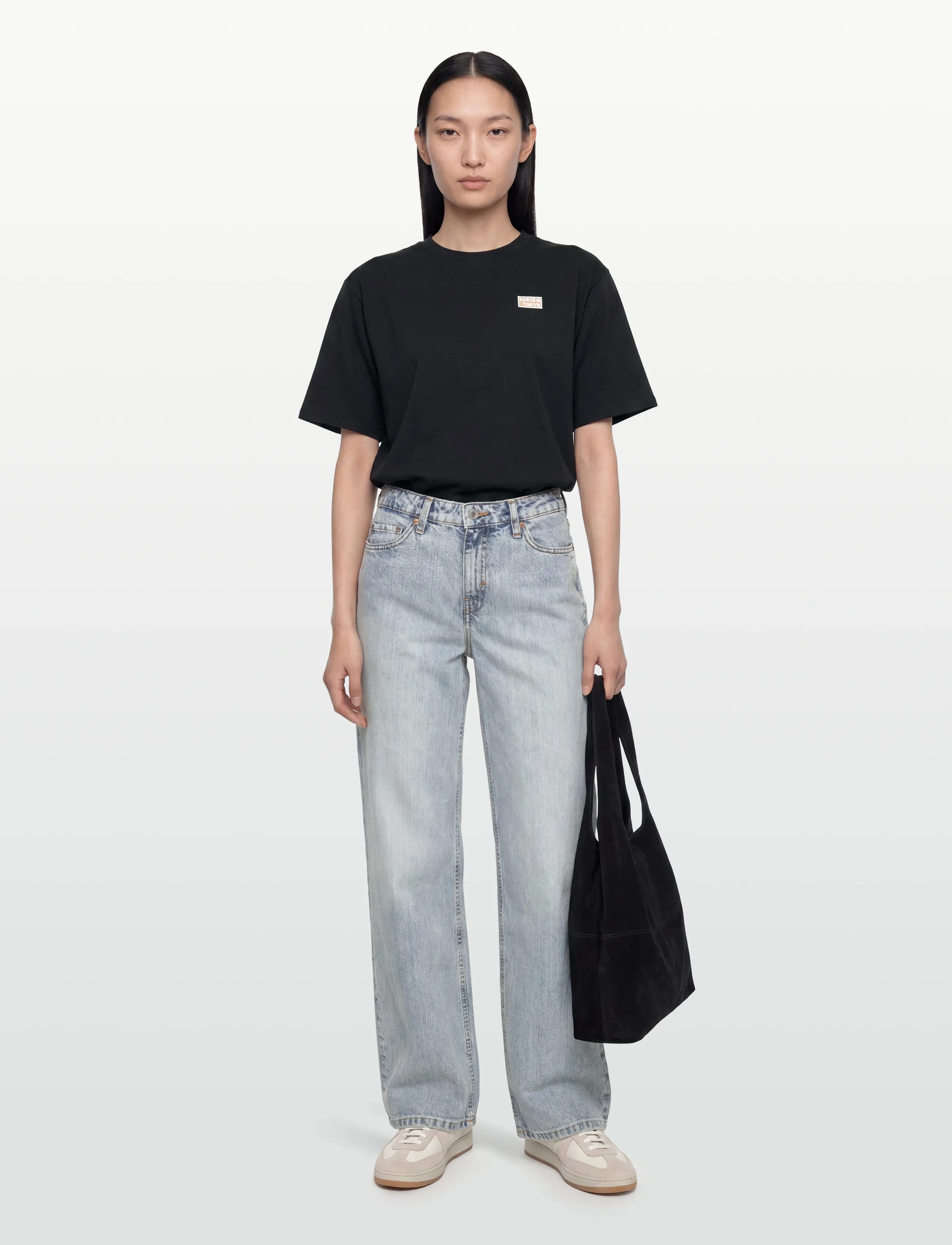 Rue de Tokyo - TOYO COTTON JERSEY - short-sleeved t-shirts - black with embroidered patch - 4