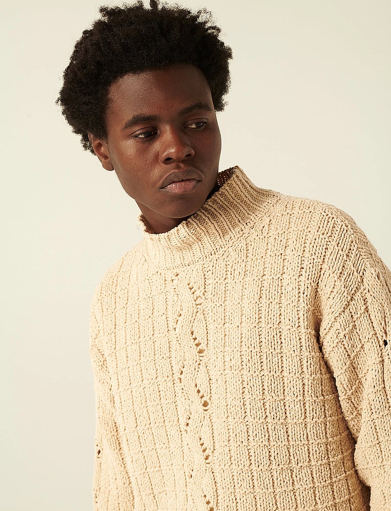 Rue de Tokyo - KAMIL CHENILLE KNIT - polokrage - latte beige - 0