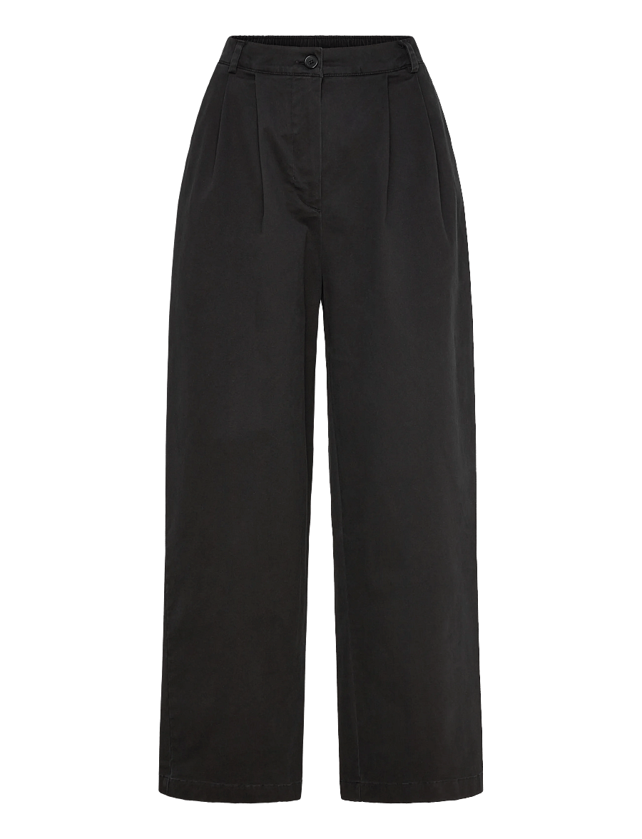 Rue de Tokyo - PRUDIE PRE DYED TWILL - pantalons droits - black - 0