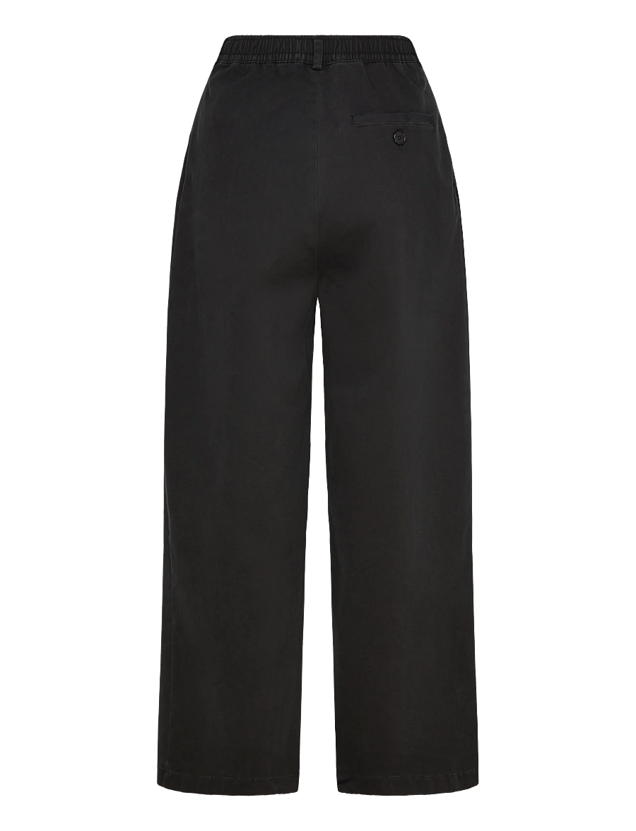 Rue de Tokyo - PRUDIE PRE DYED TWILL - pantalons droits - black - 1