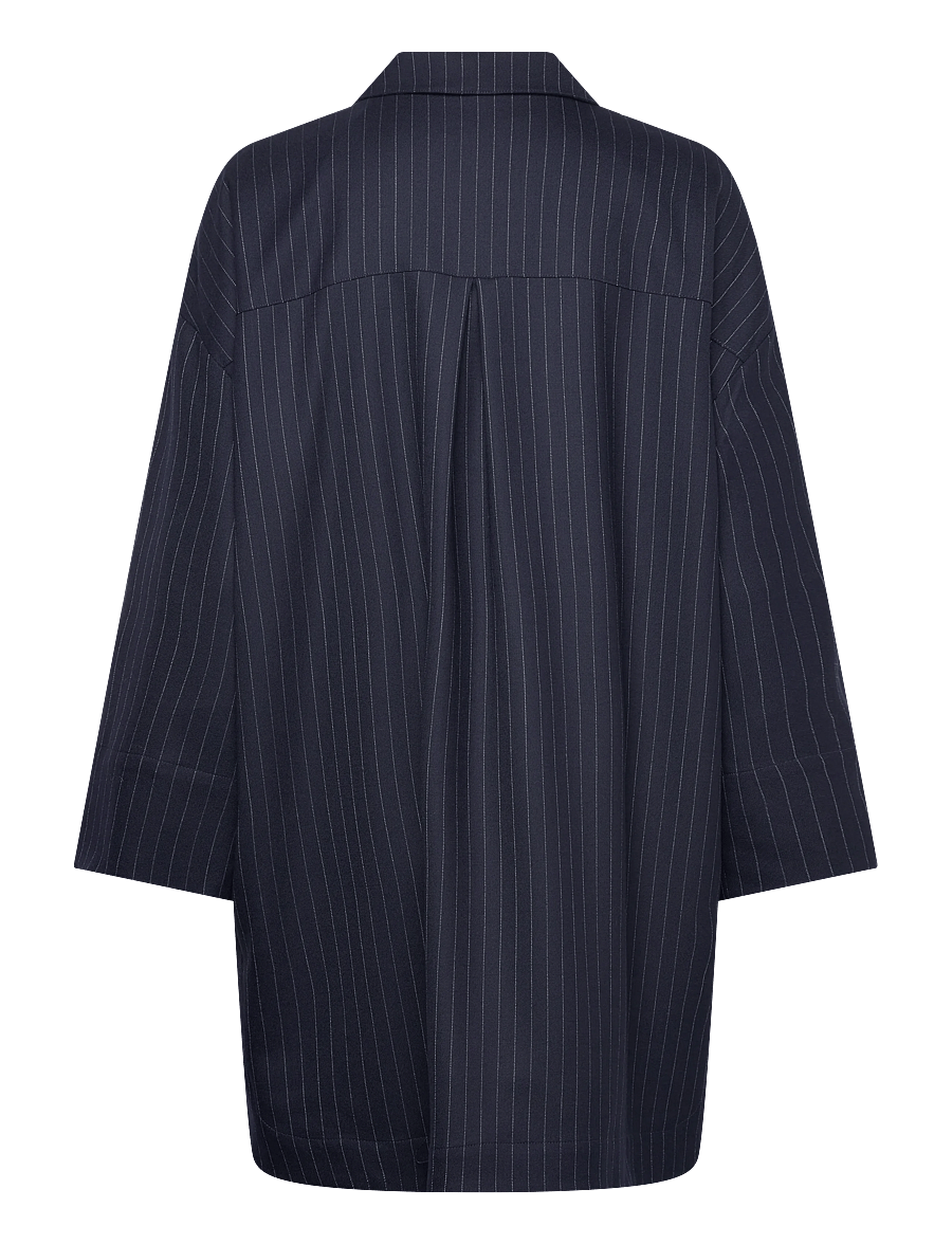 Rue de Tokyo - CHIRI ANTIQUE PINSTRIPE - langærmede skjorter - navy pinstripe - 2