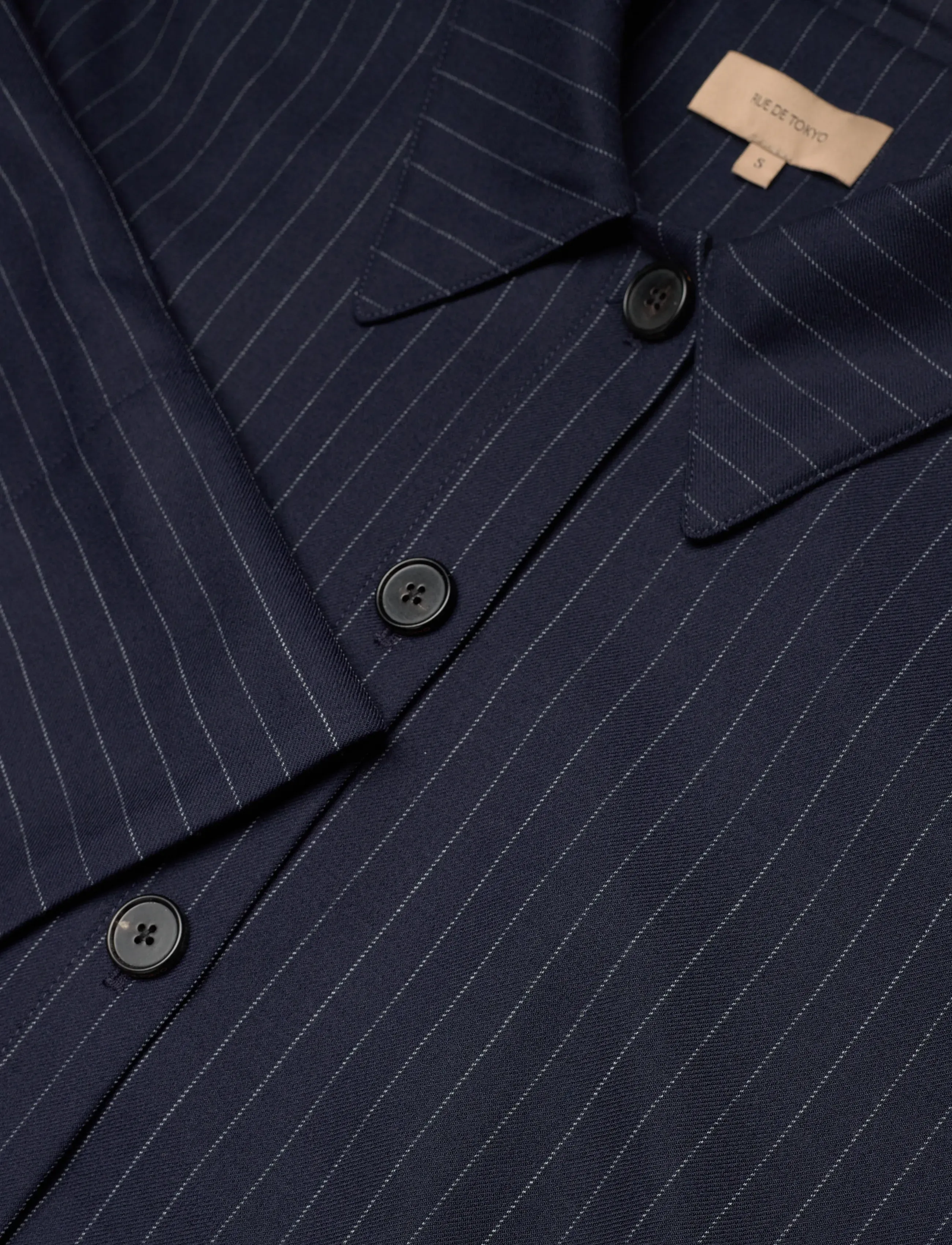 Rue de Tokyo - CHIRI ANTIQUE PINSTRIPE - langærmede skjorter - navy pinstripe - 5