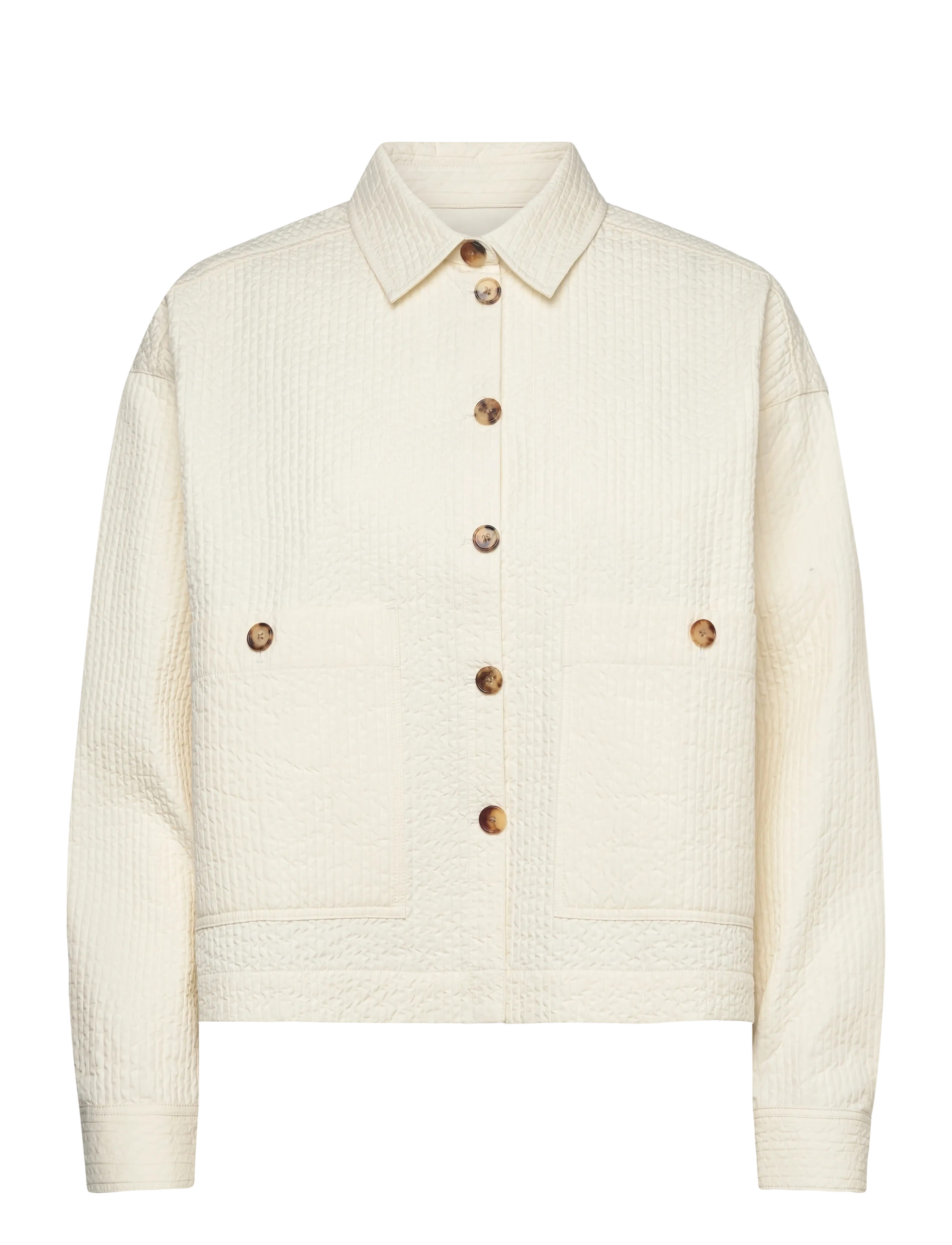 Rue de Tokyo CELESTE BUBBLE STRIPE - Kleidung - OFF WHITE / cream