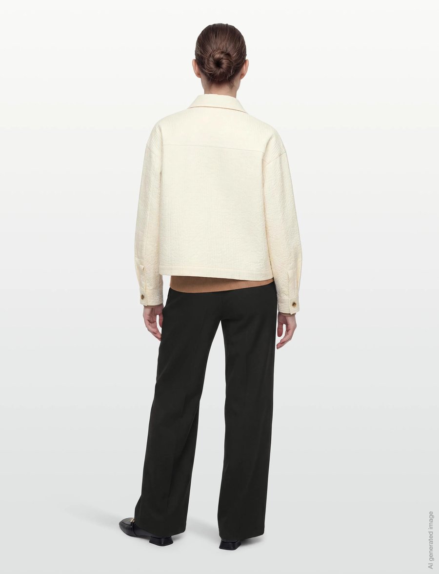 Rue de Tokyo - CELESTE BUBBLE STRIPE - frühlingsjacken - off white - 4
