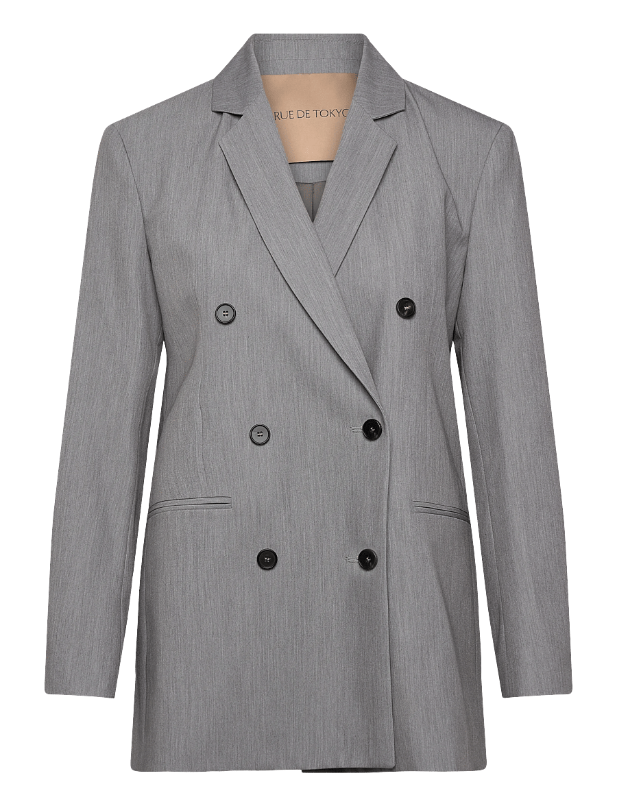 Rue de Tokyo - CAT SOLID TAILORING - marynarki z podwójnym zapięciem - light gray - 1