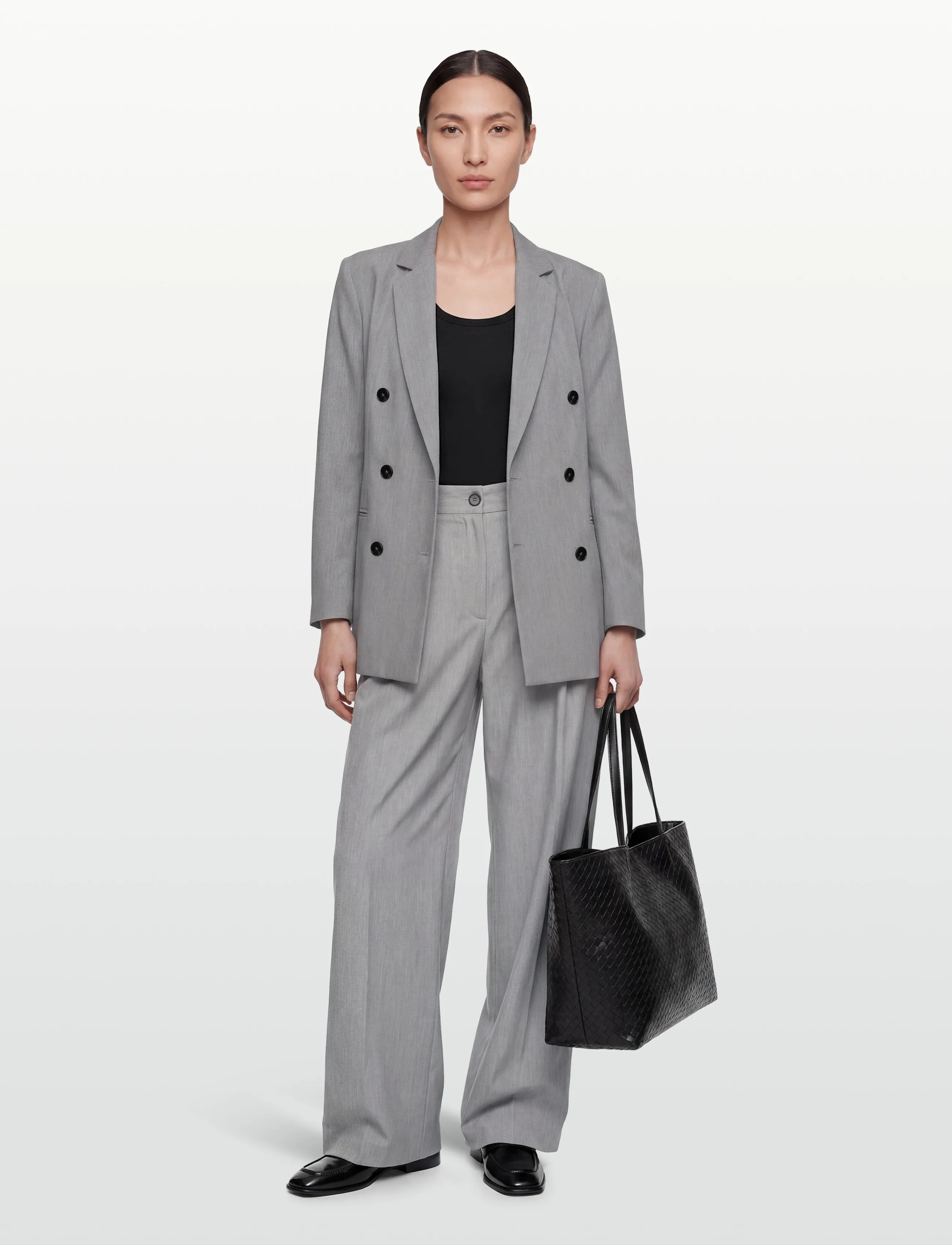 Rue de Tokyo Cat Solid Tailoring, XS, Blazer, Grau - Double Breasted Frauen