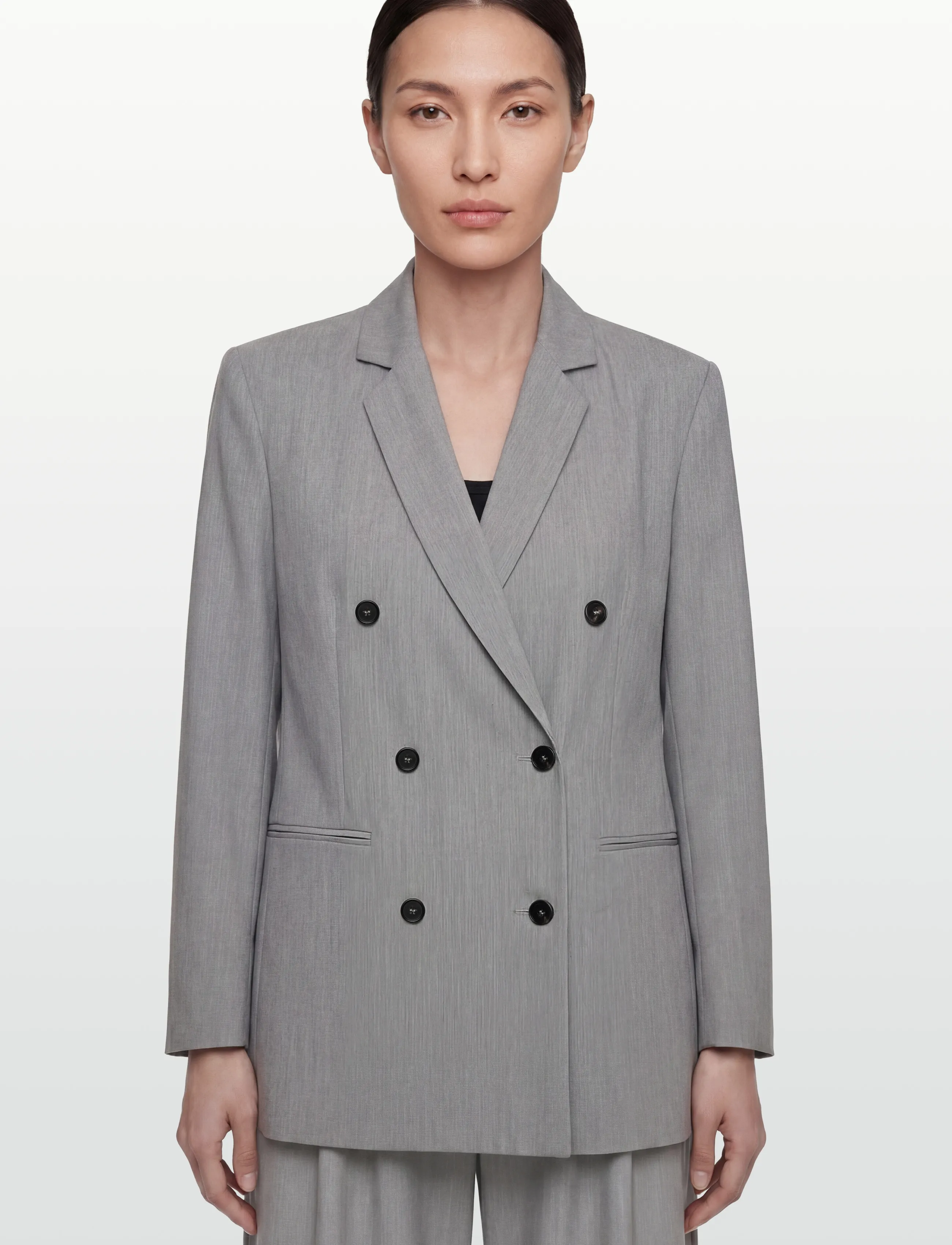 Rue de Tokyo - CAT SOLID TAILORING - kahes joones nööpidega bleiserid - light gray - 3