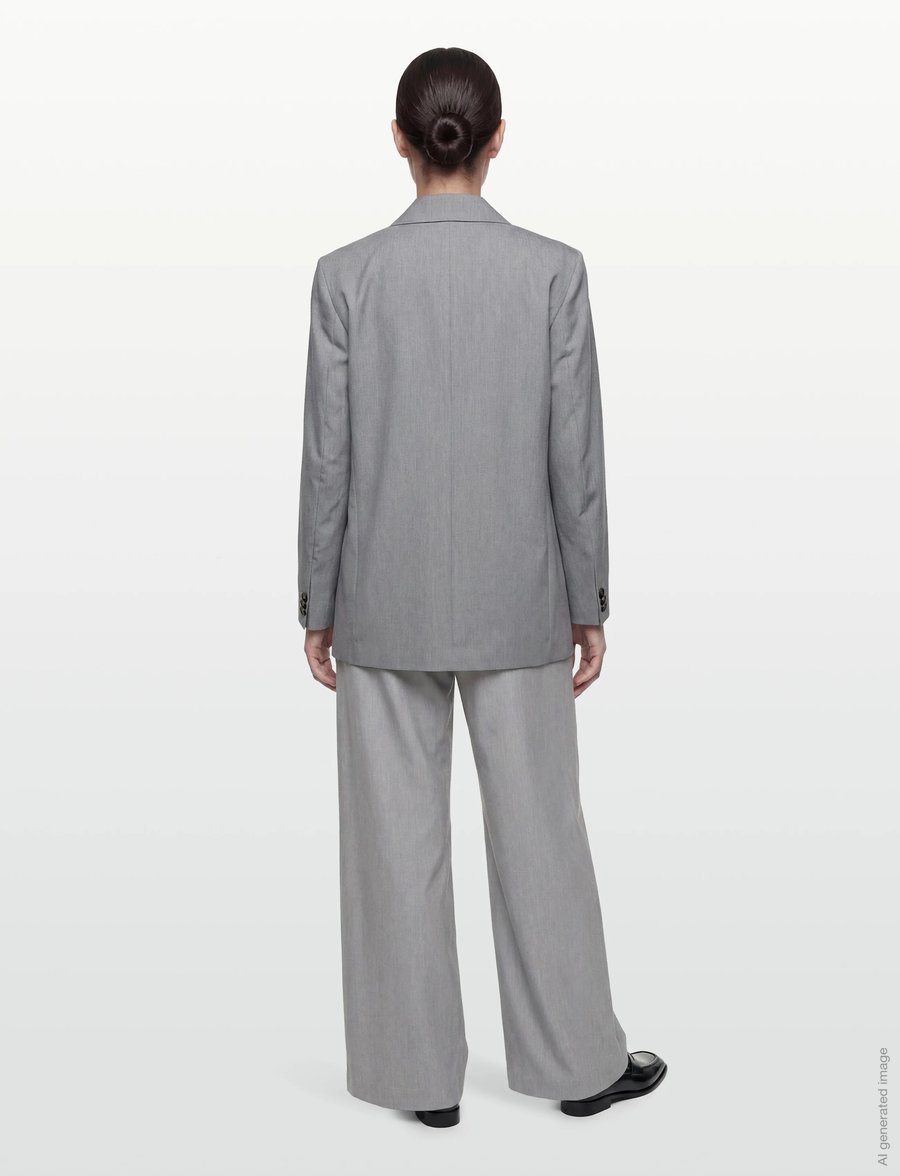 Rue de Tokyo - CAT SOLID TAILORING - marynarki z podwójnym zapięciem - light gray - 4