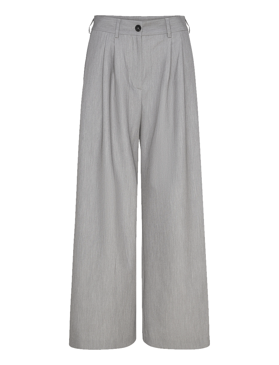Rue de Tokyo - PAULLETTA SOLID TAILORING - hosen mit weitem bein - light gray - 1