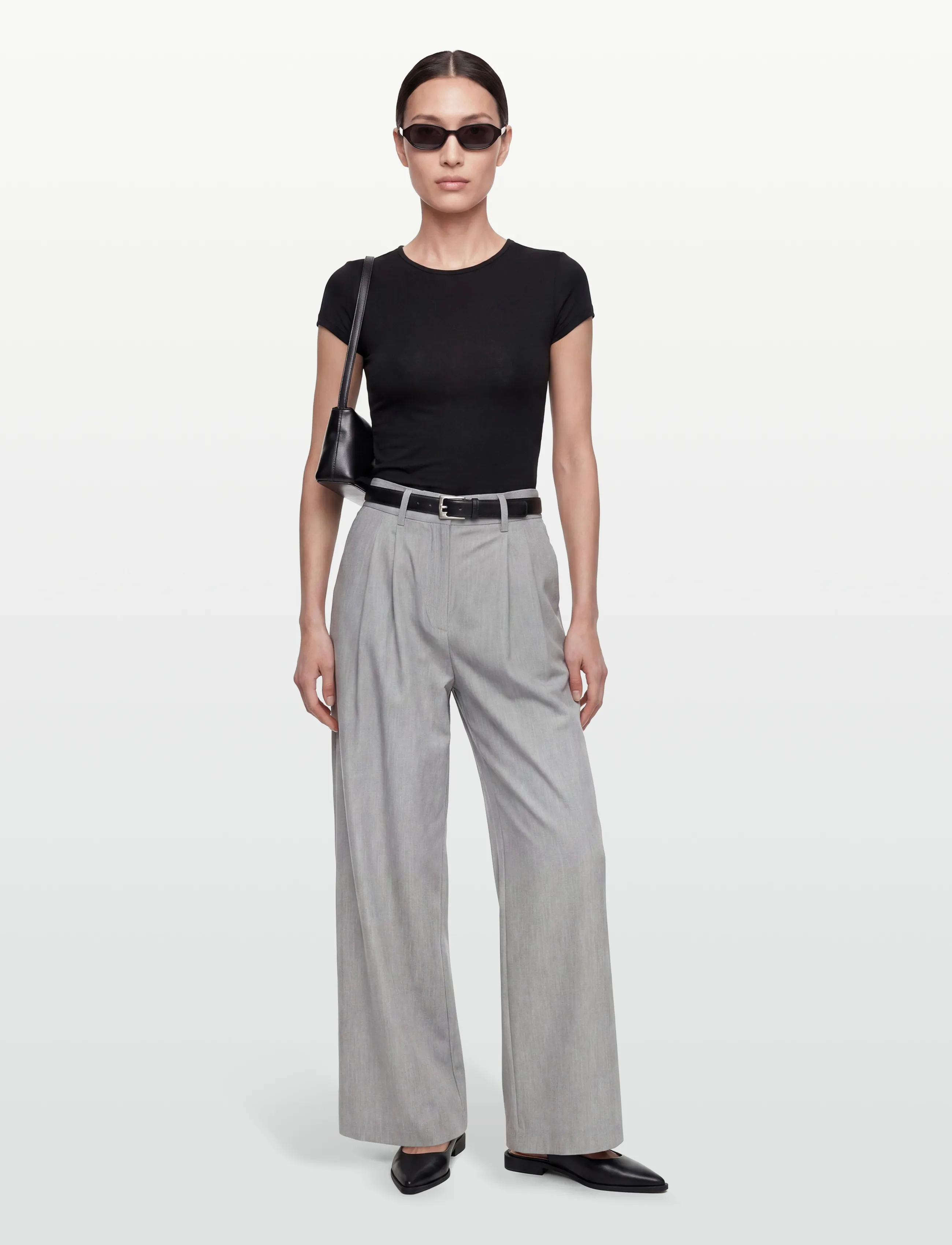 Rue de Tokyo PAULLETTA SOLID TAILORING - Last chance - LIGHT GRAY / grey
