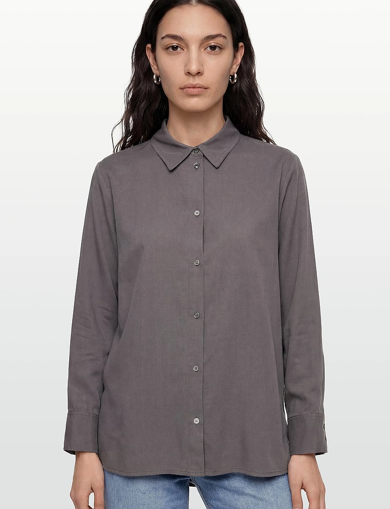 Rue de Tokyo - SEIRA TENCEL - langärmlige hemden - dark grey - 3
