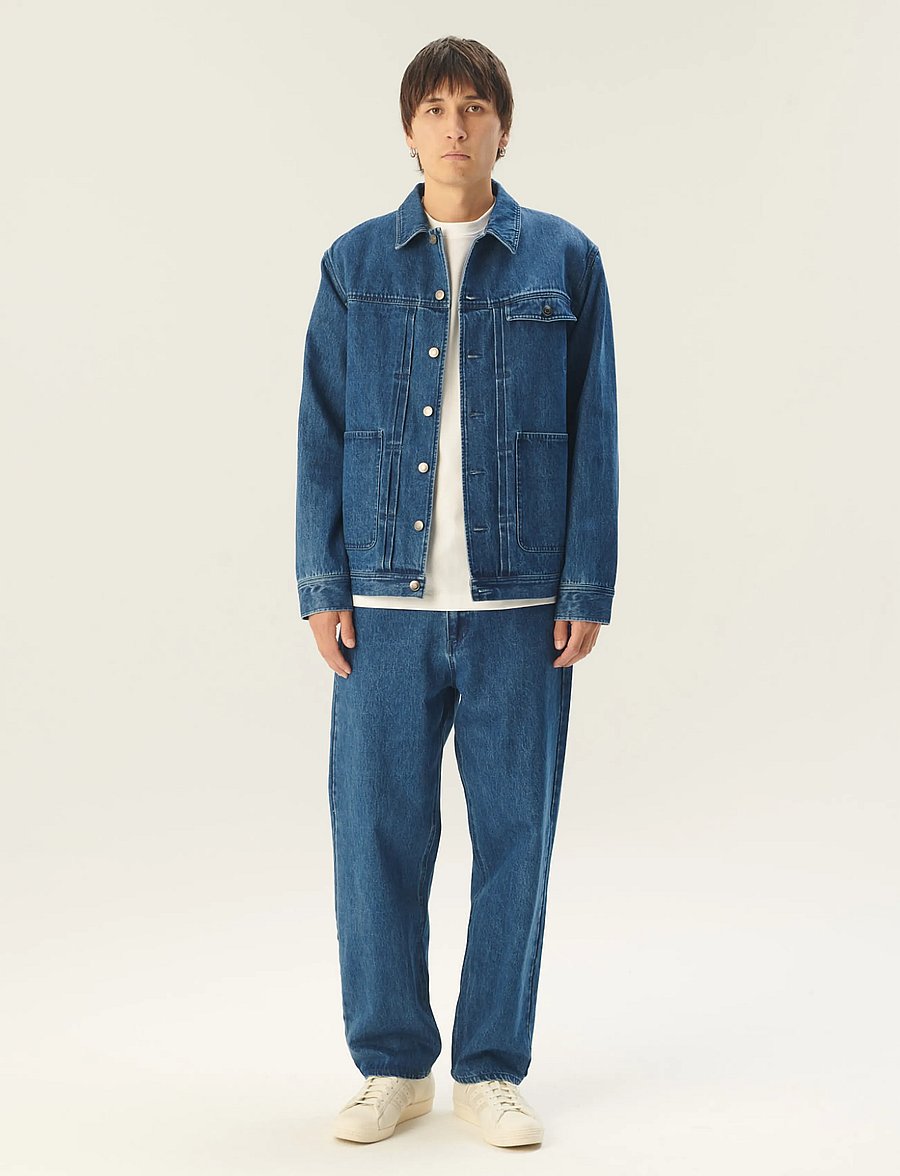 Rue de Tokyo - CADE WASHED INDIGO DENIM - ofodrade jeansjackor - washed indigo - 0