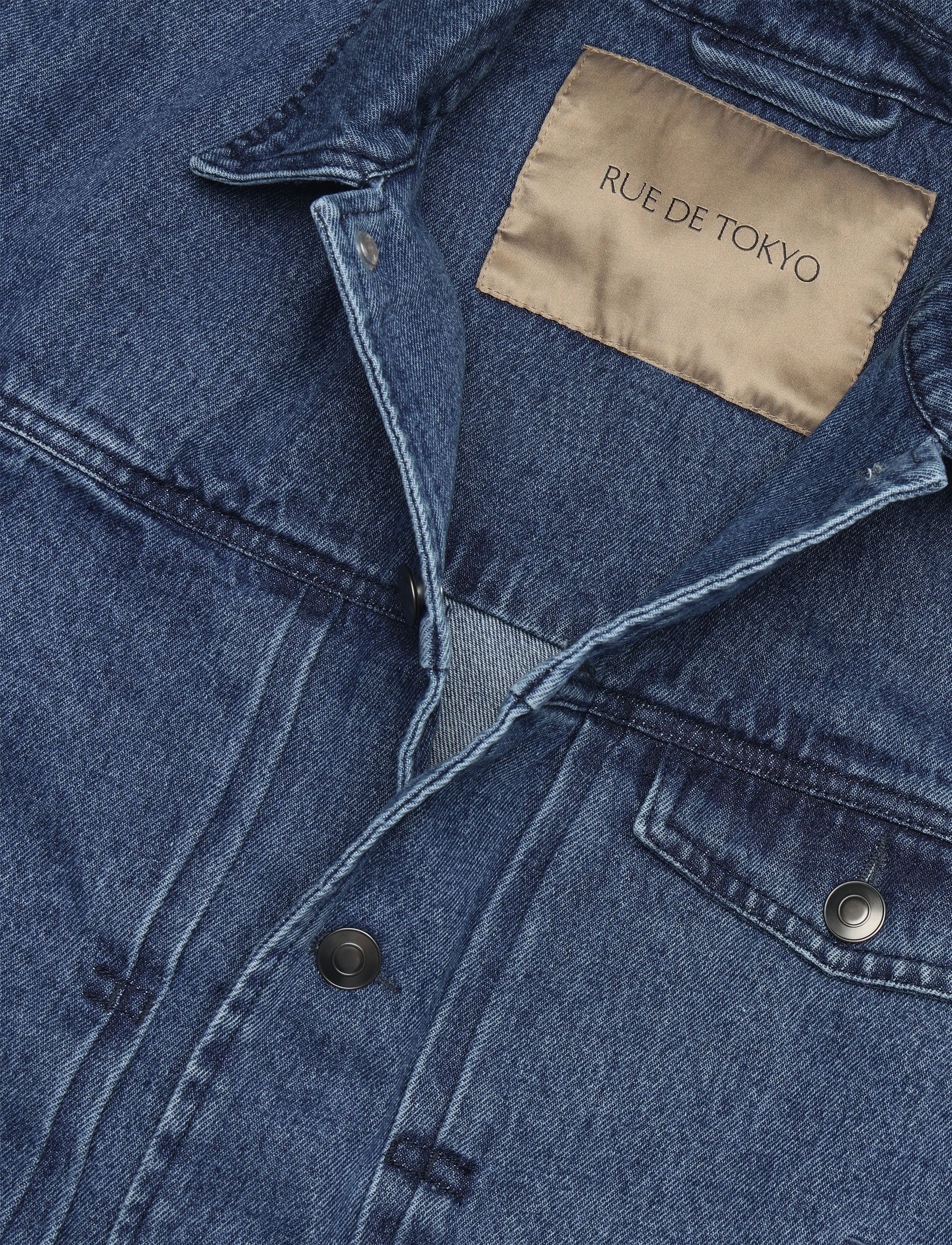 Rue de Tokyo - CADE WASHED INDIGO DENIM - ofodrade jeansjackor - washed indigo - 3