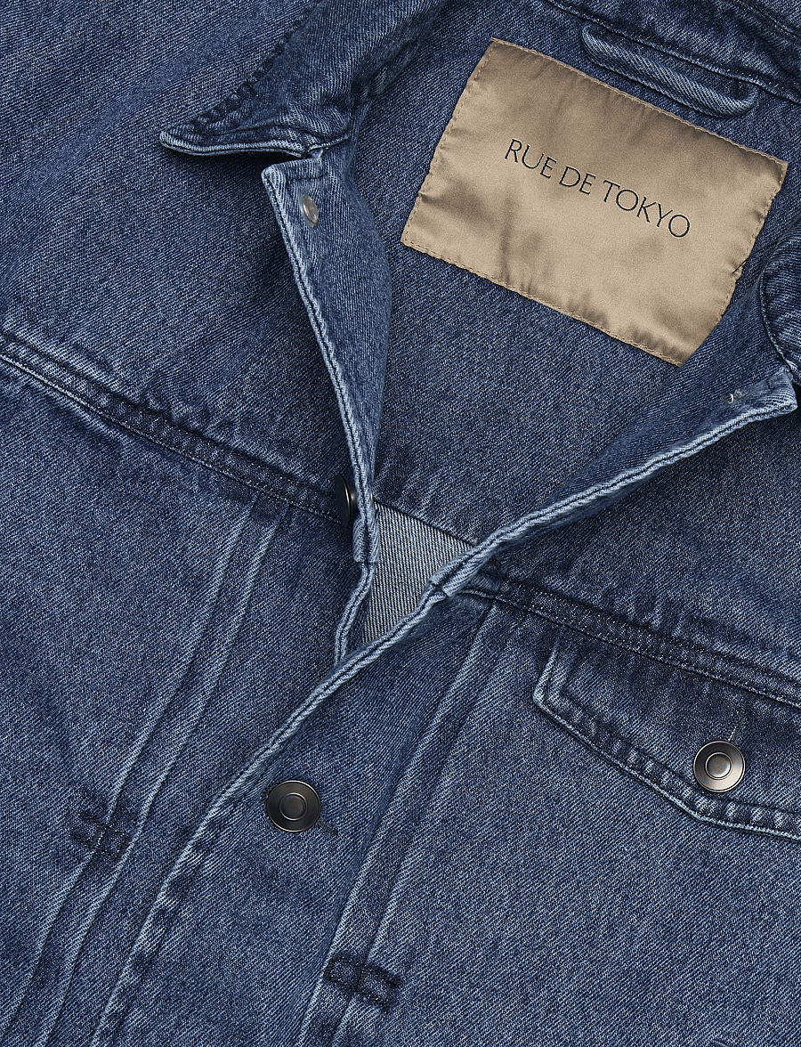 Rue de Tokyo - CADE WASHED INDIGO DENIM - ofodrade jeansjackor - washed indigo - 3
