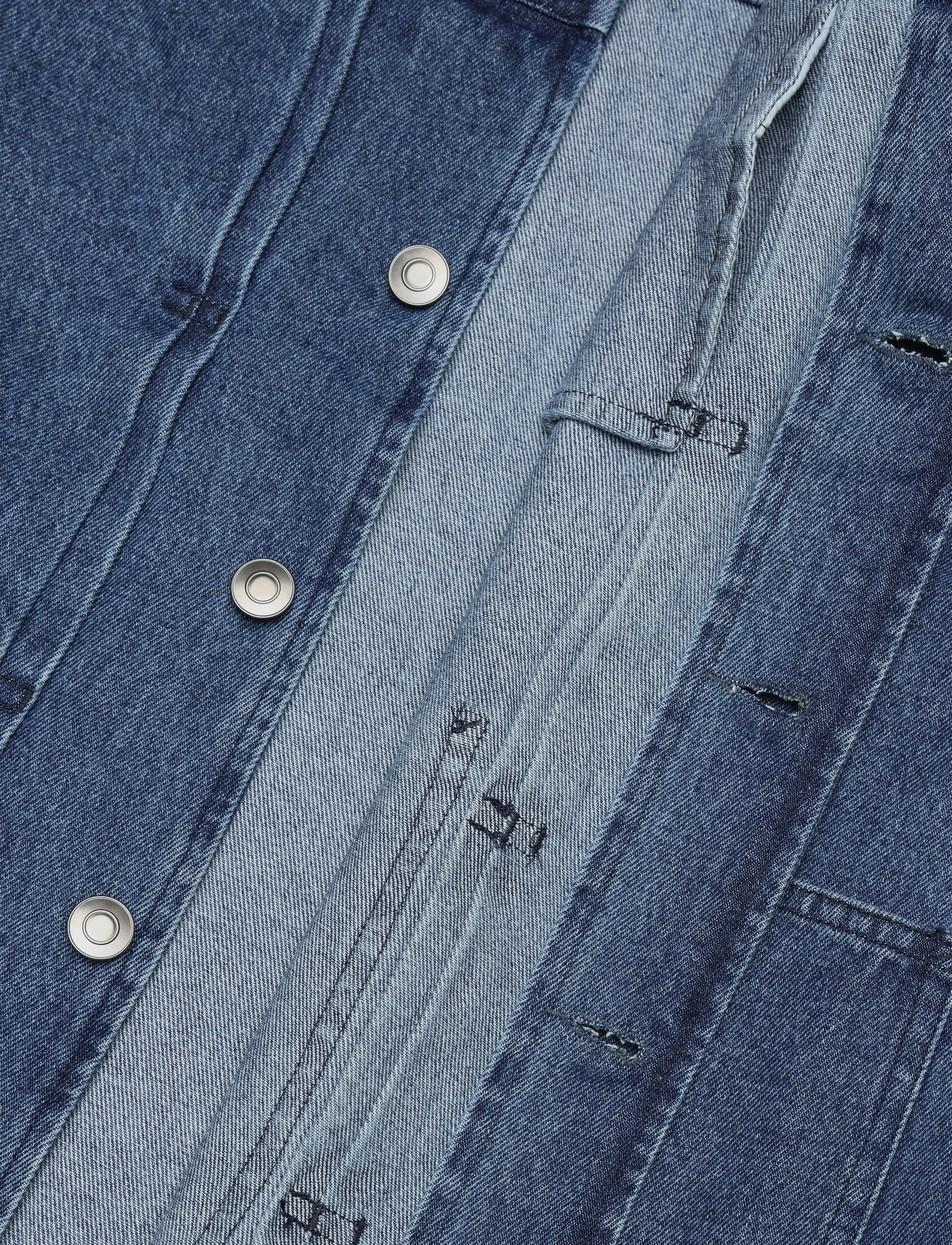 Rue de Tokyo - CADE WASHED INDIGO DENIM - ofodrade jeansjackor - washed indigo - 5