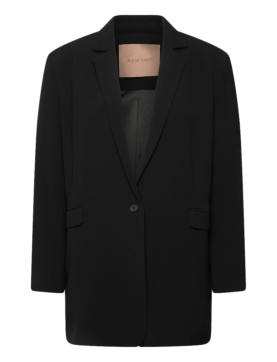 Rue de Tokyo - CICA RECYCLED HEAVY CREPE - einreihige blazer - black - 0