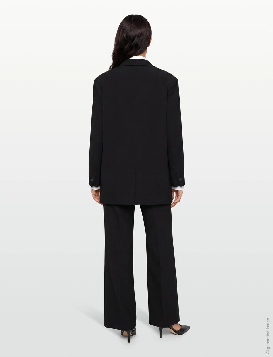 Rue de Tokyo - CICA RECYCLED HEAVY CREPE - einreihige blazer - black - 4
