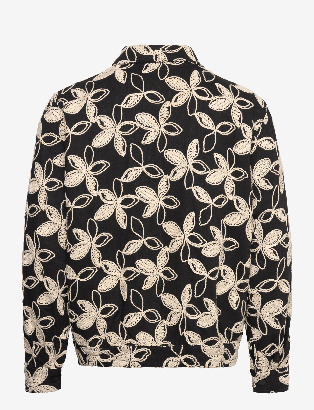 Rue de Tokyo - CLANCY FLOWER TECH - efterårstøj - black white flower - 1