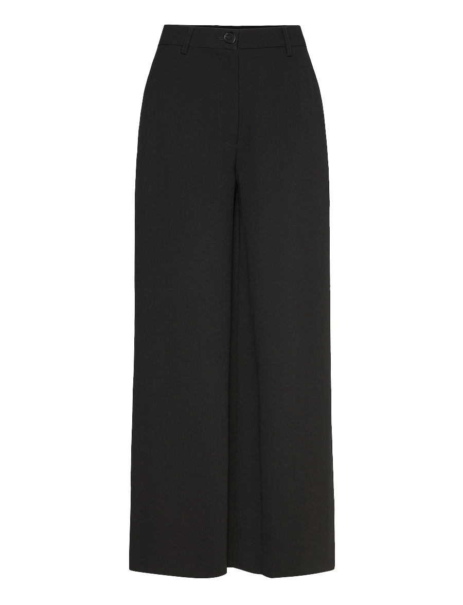 Rue de Tokyo - PAPINA RECYCLED HEAVY CREPE - anzugshosen - black - 0