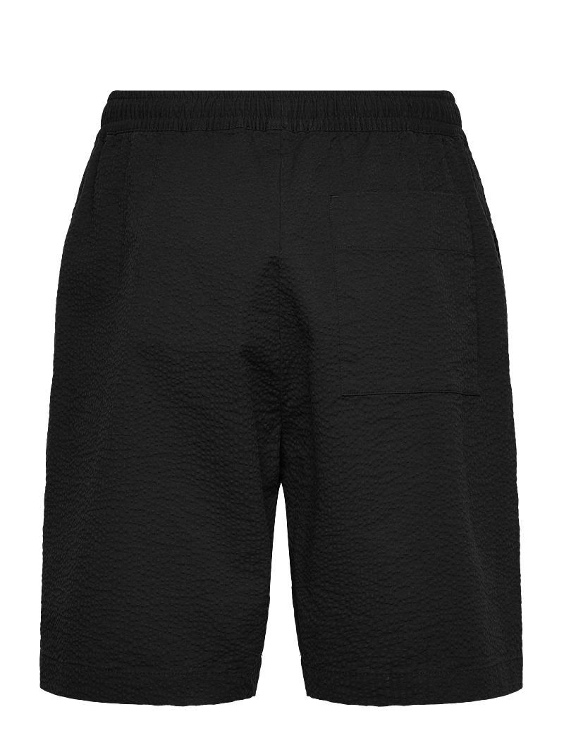 Rue de Tokyo - PAVEL HEAVY SEERSUCKER - lühikesed vabaajapüksid - black - 1