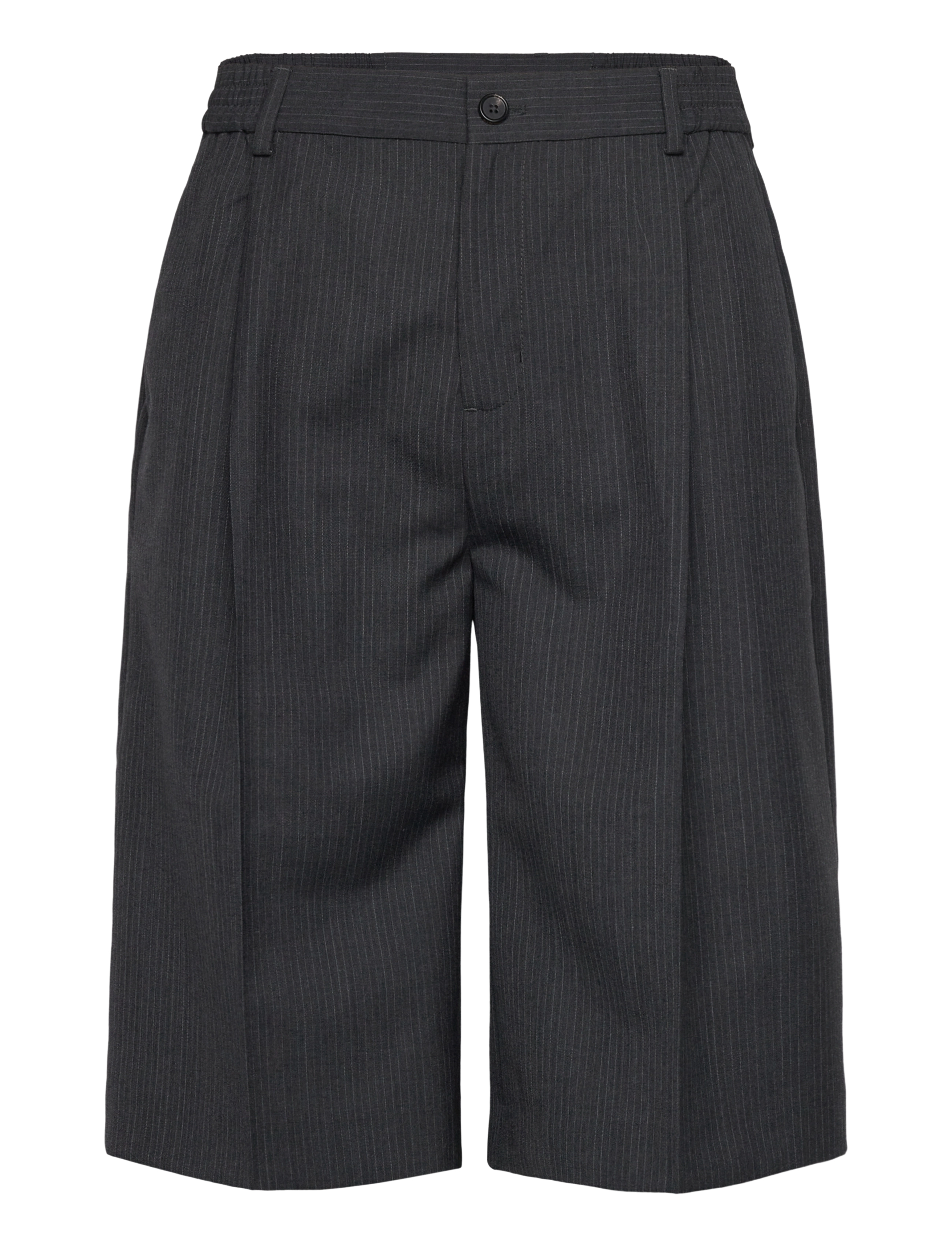 Rue de Tokyo Poll Wool Pinstripe, S, Black, Shorts > Afslappet, Herre